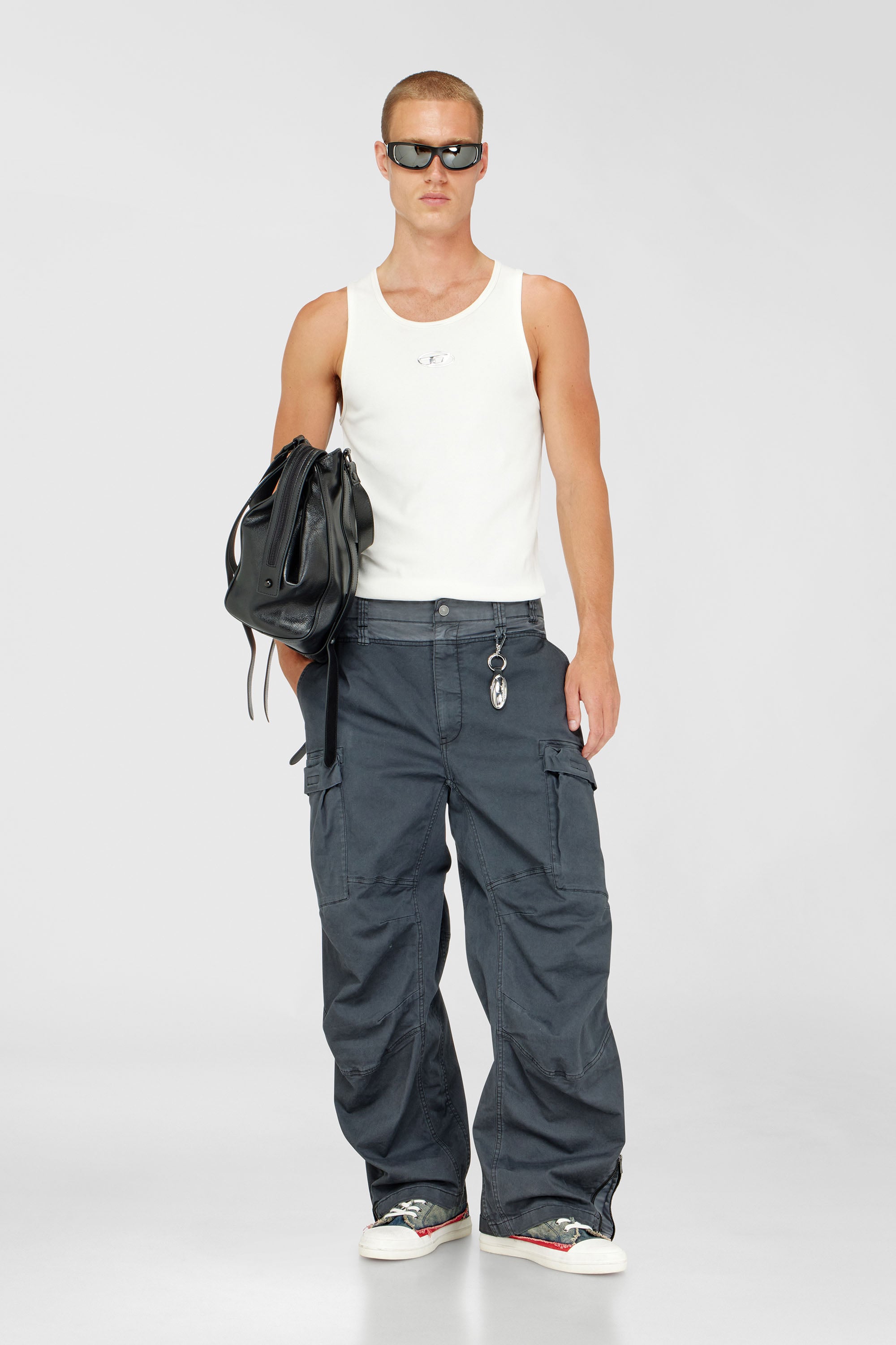 Diesel - T-LIFTY-IOD, Canotta in cotone con logo Uomo in Bianco - 2