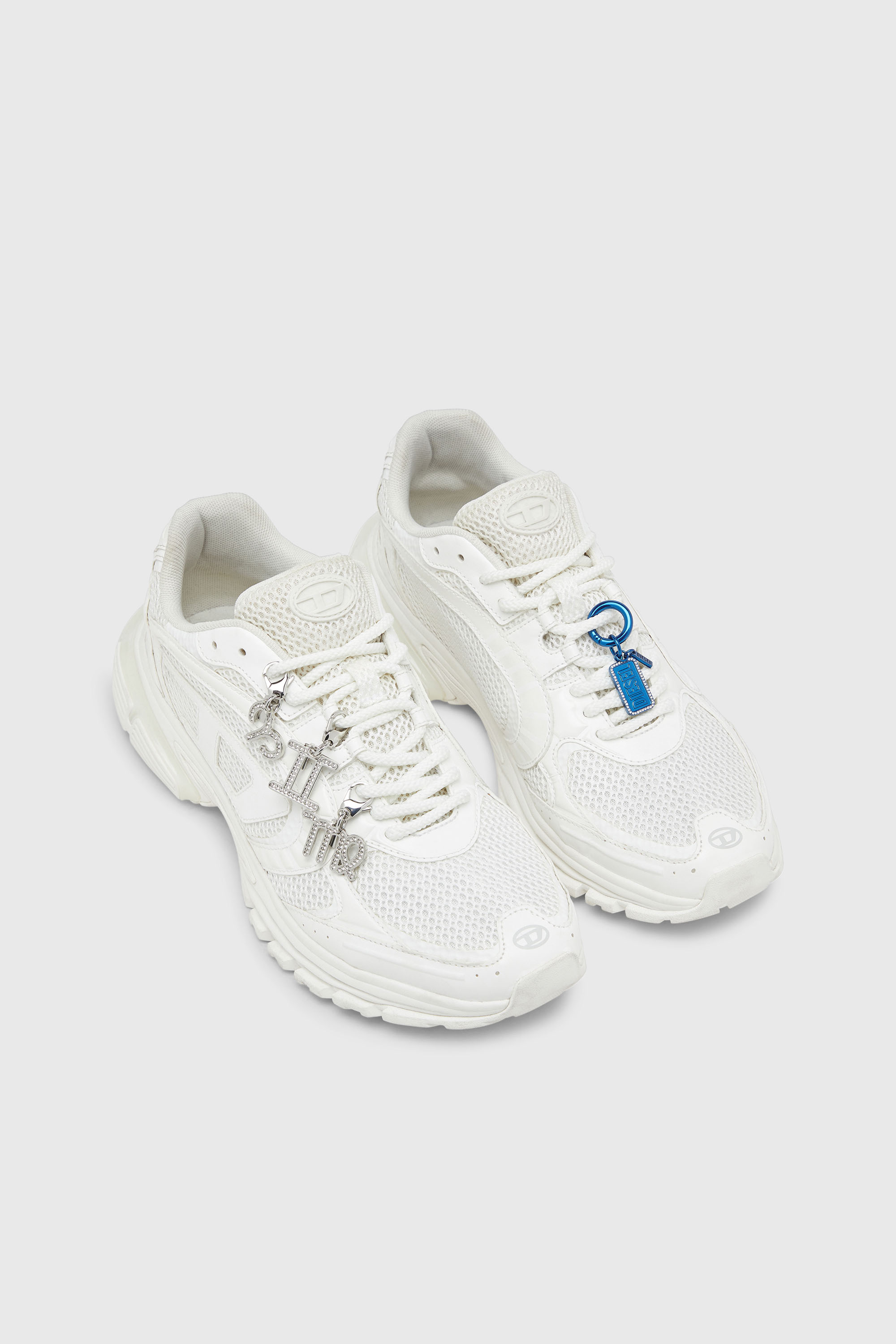 Diesel - S-PRO-V-DENSE LOW, S-Pro-V-Dense-Sneakers en mesh avec logo Oval D Homme in Blanc - 7