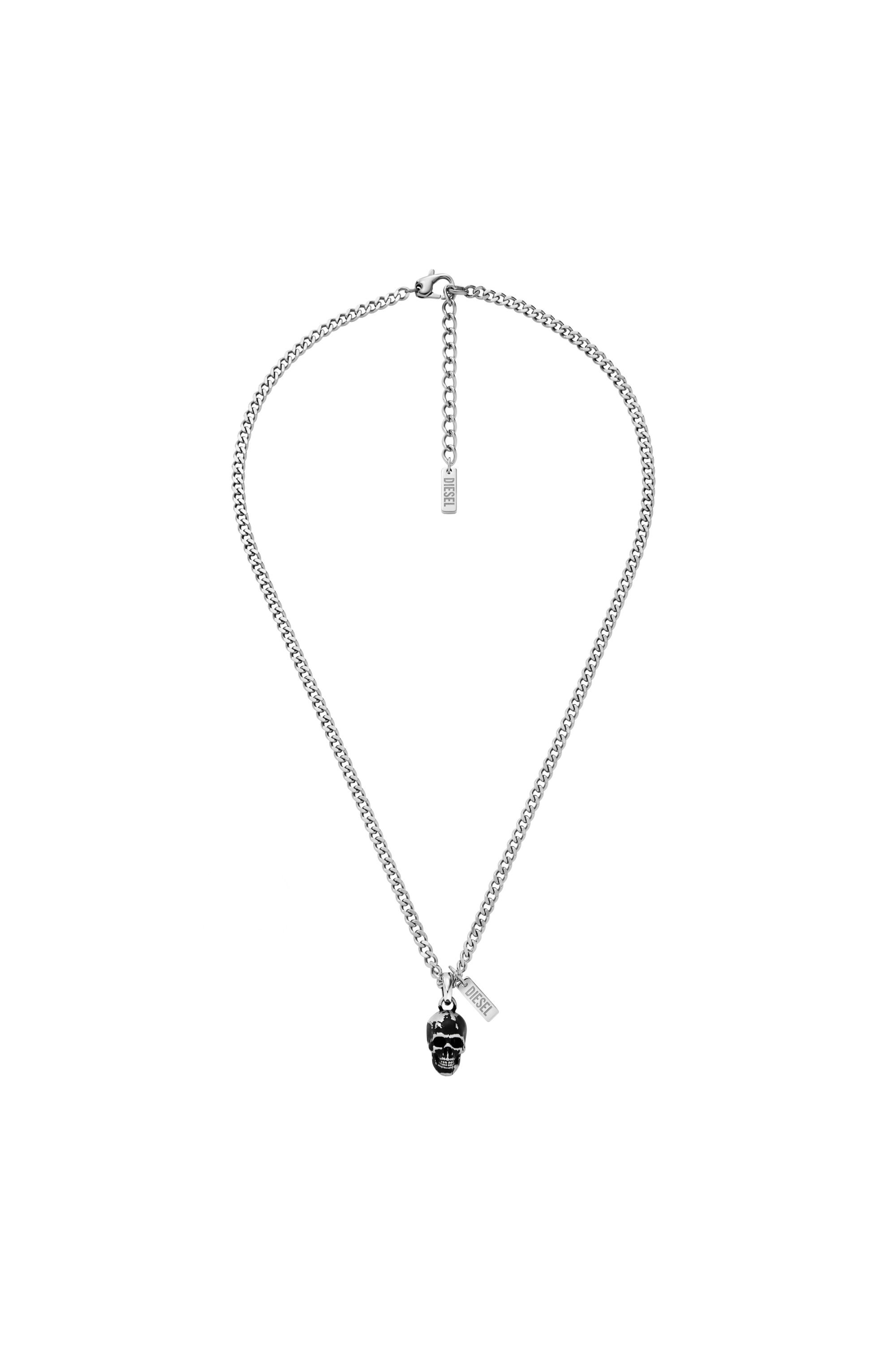 Diesel - DX1581040 JEWEL, Collier à pendentif en acier inoxydable Mixte in Gris argenté - 1