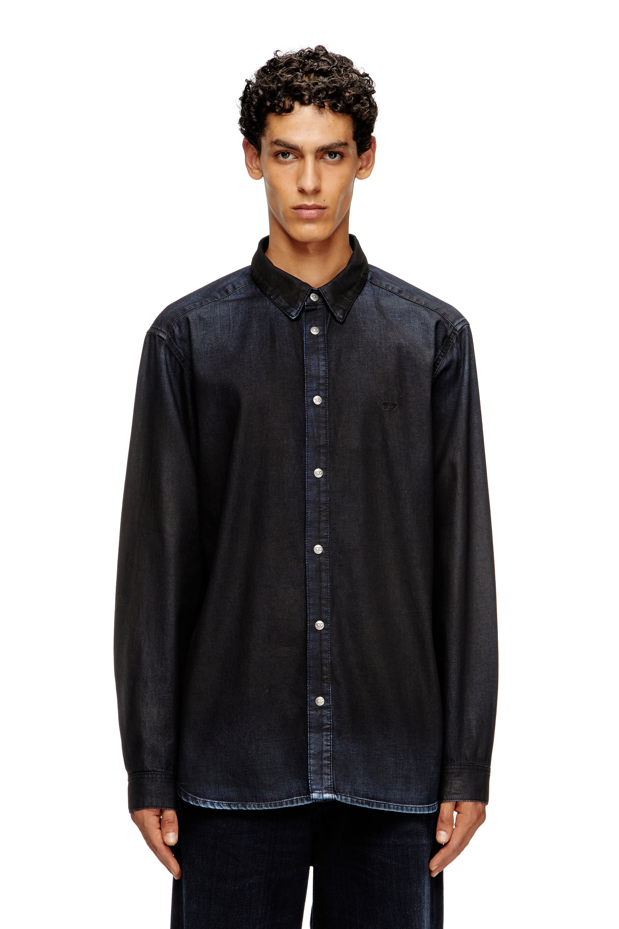 Diesel - D-SIMPLY, Camicia in denim a maniche lunghe Uomo in Blu - 1