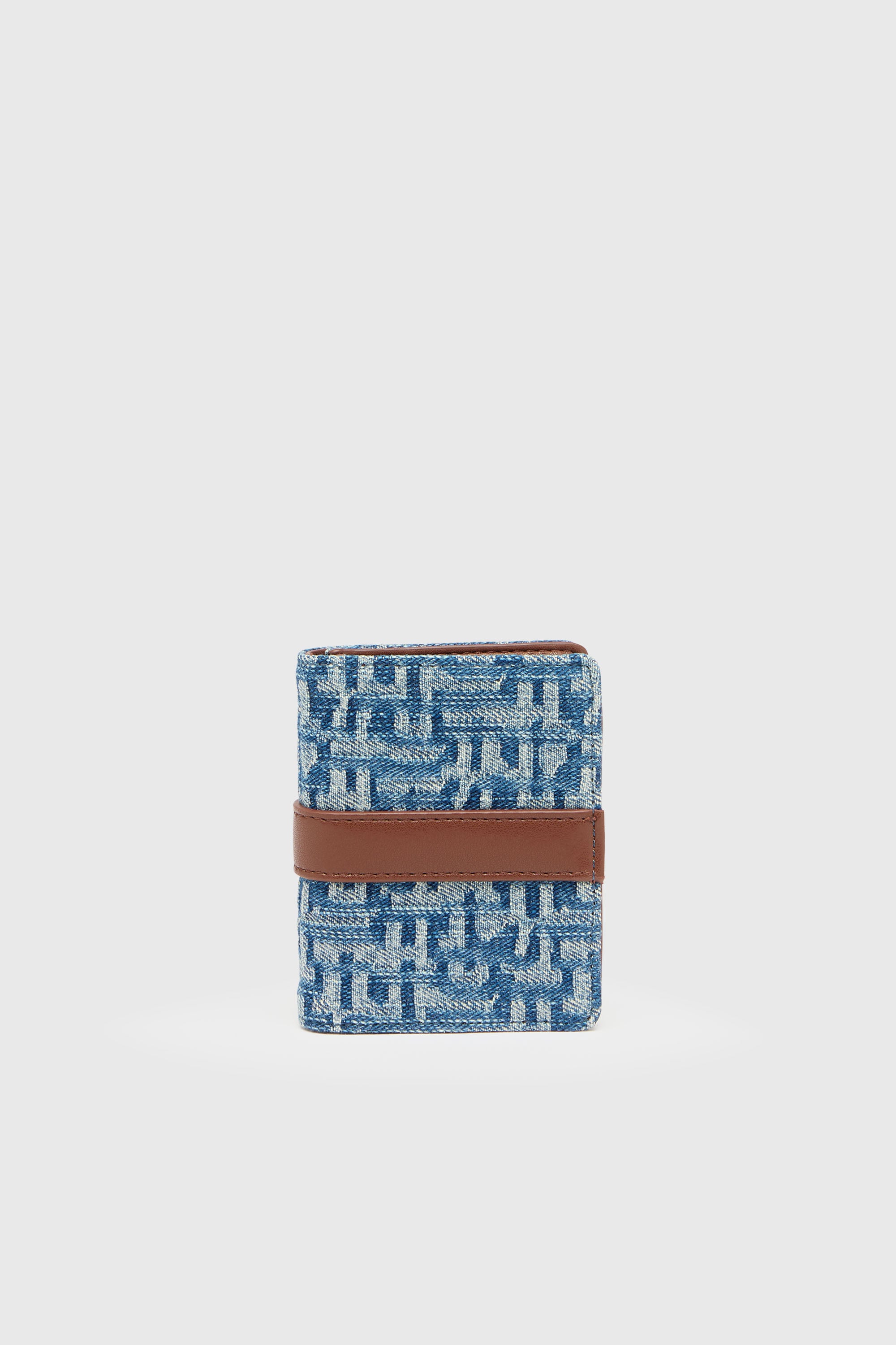 Diesel - D-LINE CARD HOLDER, Woman's Card holder in monogram denim with belt detail in Blue - 2
