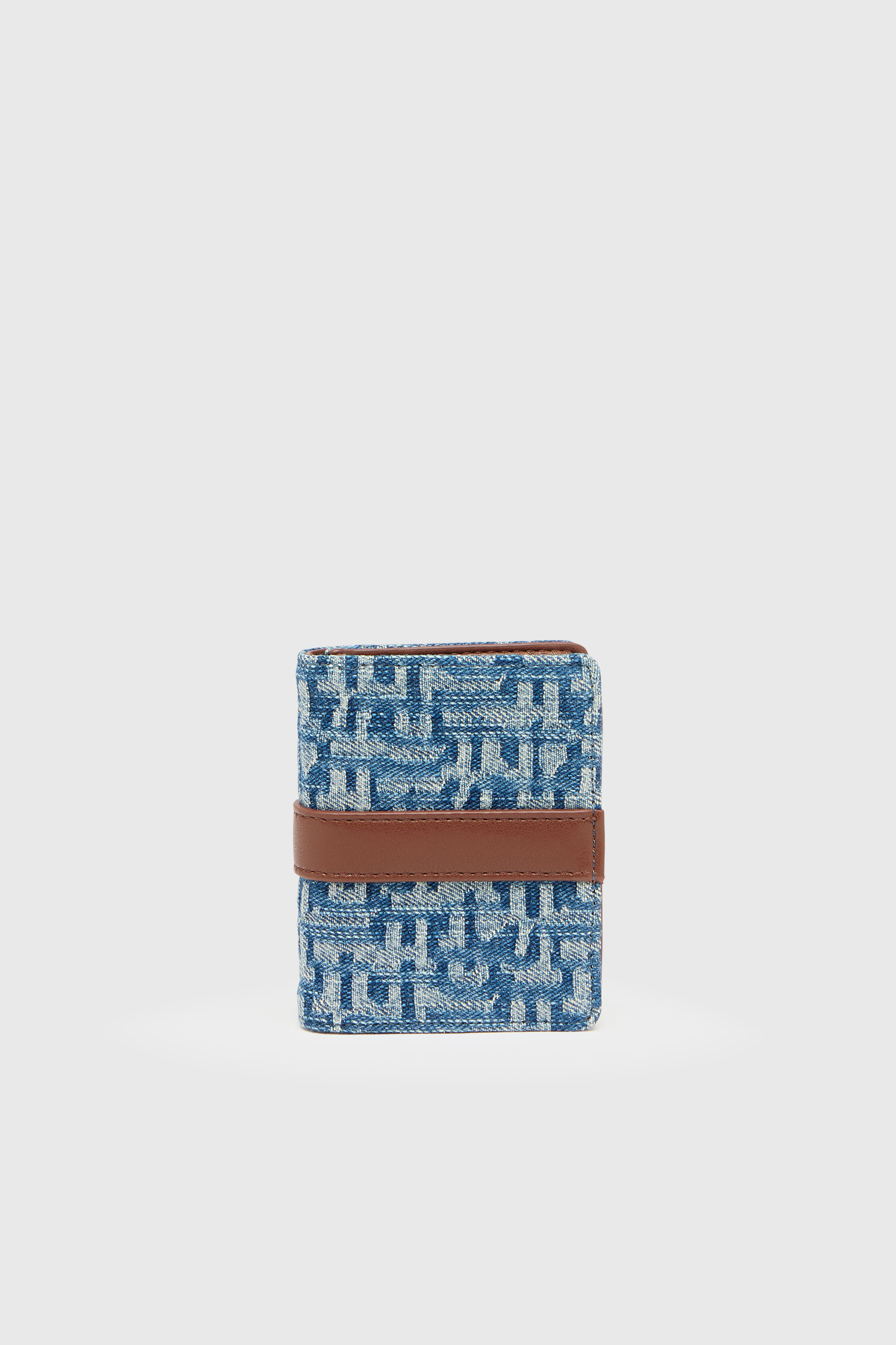 Diesel - D-LINE CARD HOLDER, Woman's Card holder in monogram denim with belt detail in Blue - 2