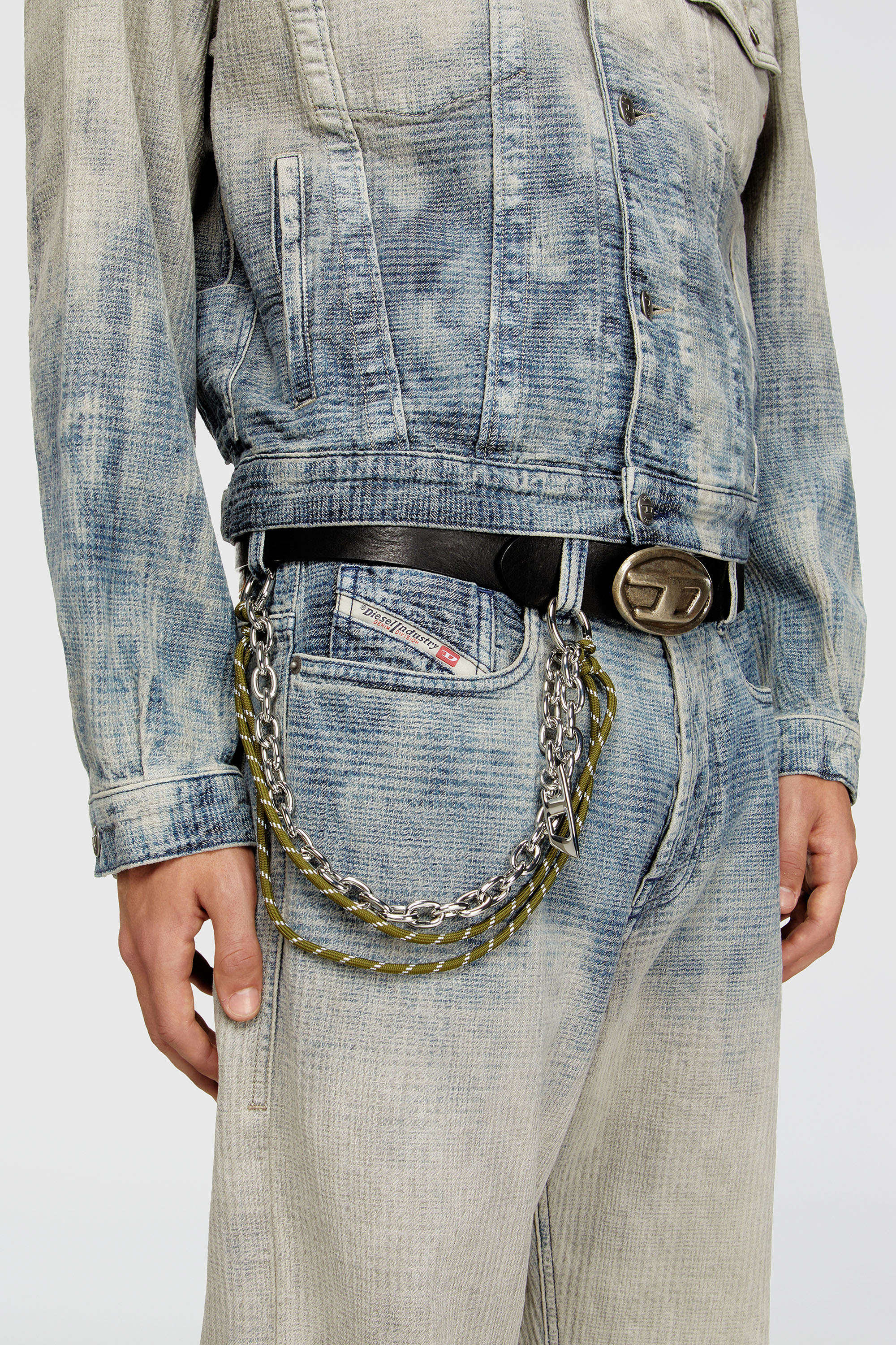 Diesel - CHAIN-D L, Charm in catena e corda Unisex in Argento - 2