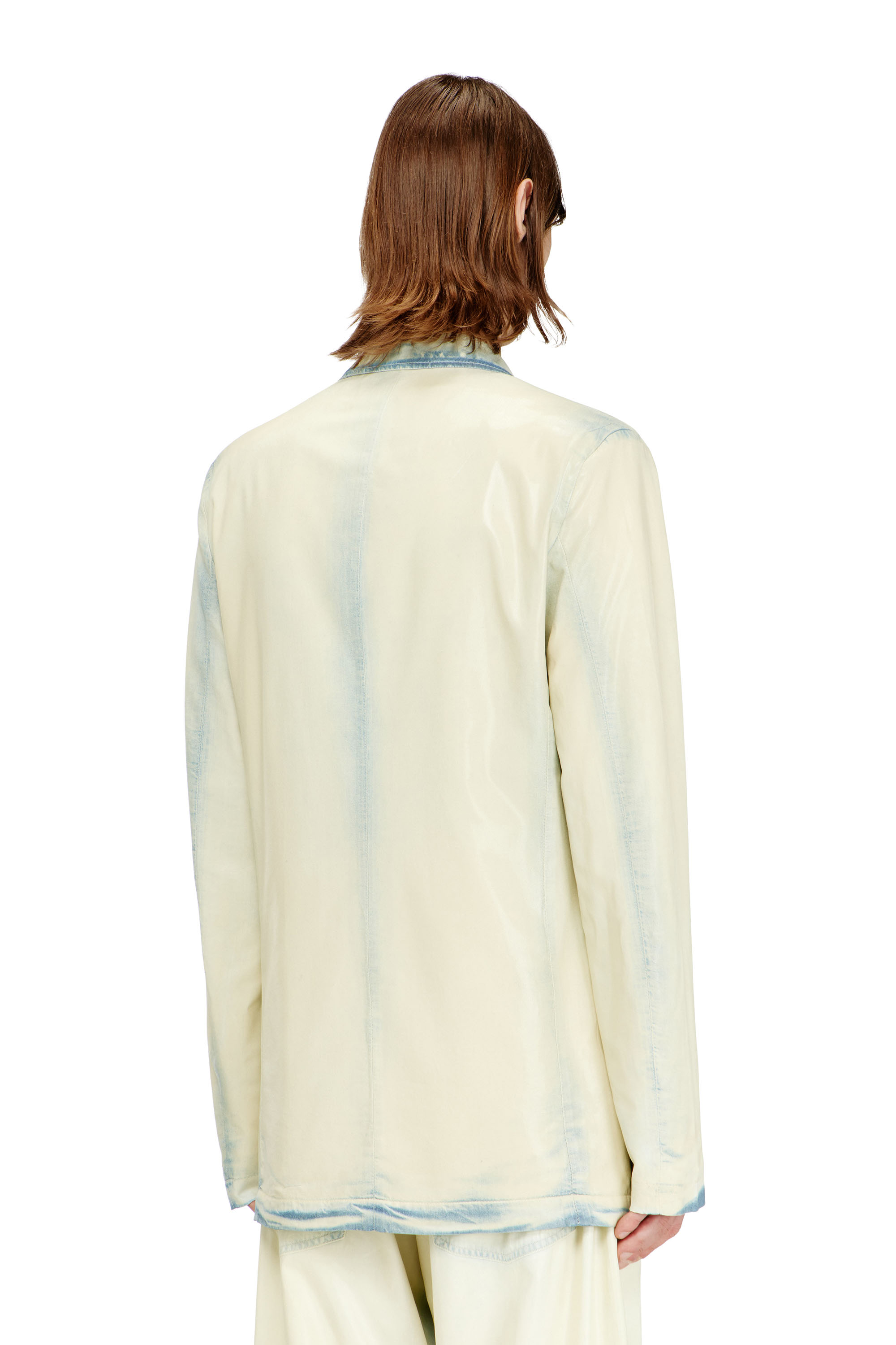 Diesel - D-NIVALE-FSI, Herren Blazer aus flie&szlig;endem X-Ray-Bleach-Denim in Hellblau - 3