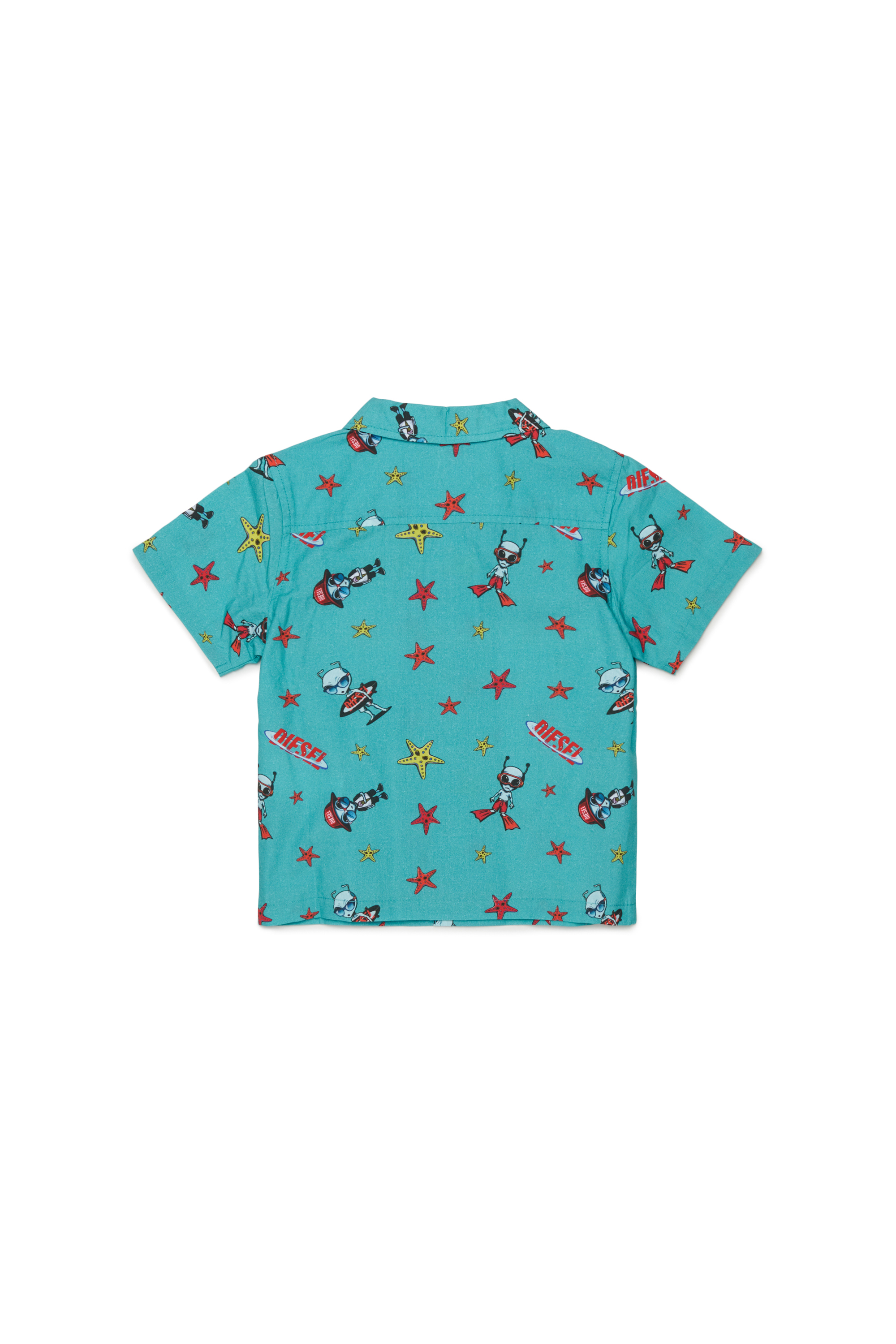 Diesel - MCALYB, Herren Baumwollhemd mit Allover-Prints in Wassergr&uuml;n - 2