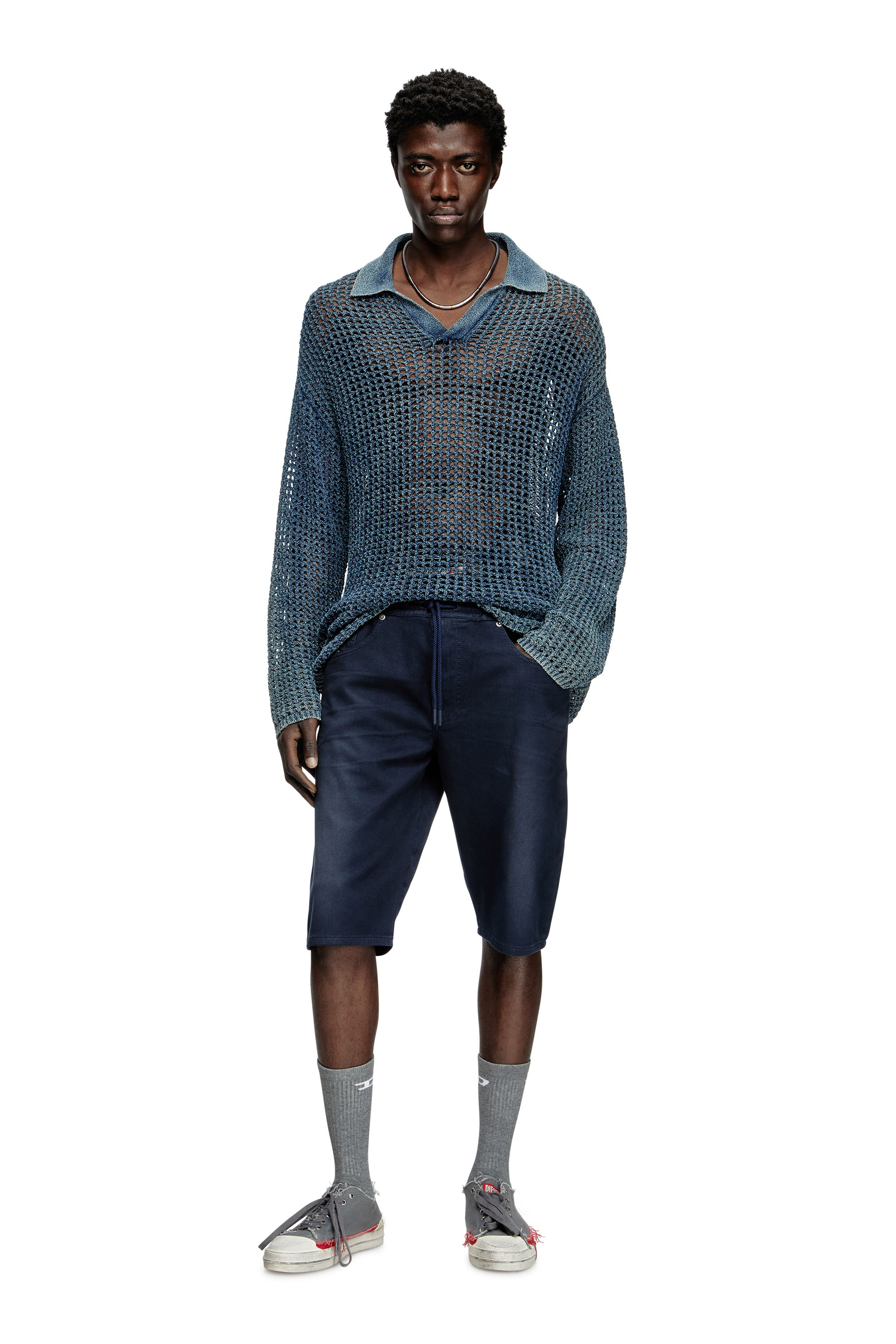 Diesel - 2033 D-KROOLEY-SHORT JOGG, Short chino in JoggJeans Uomo in Blu - 2