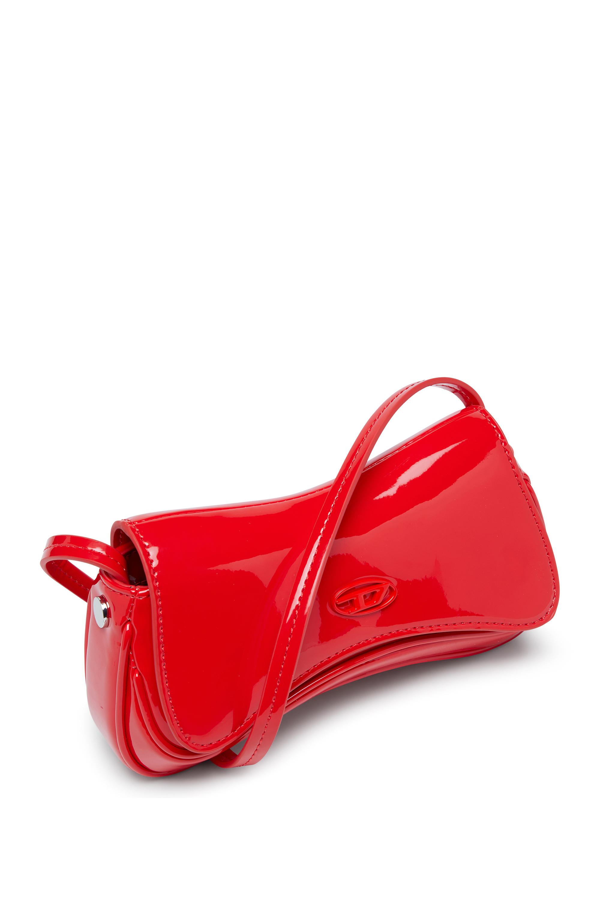 Diesel - PLAY CROSSBODY XS, Play-Petit sac bandouli&egrave;re glossy Femme in Rouge - 6