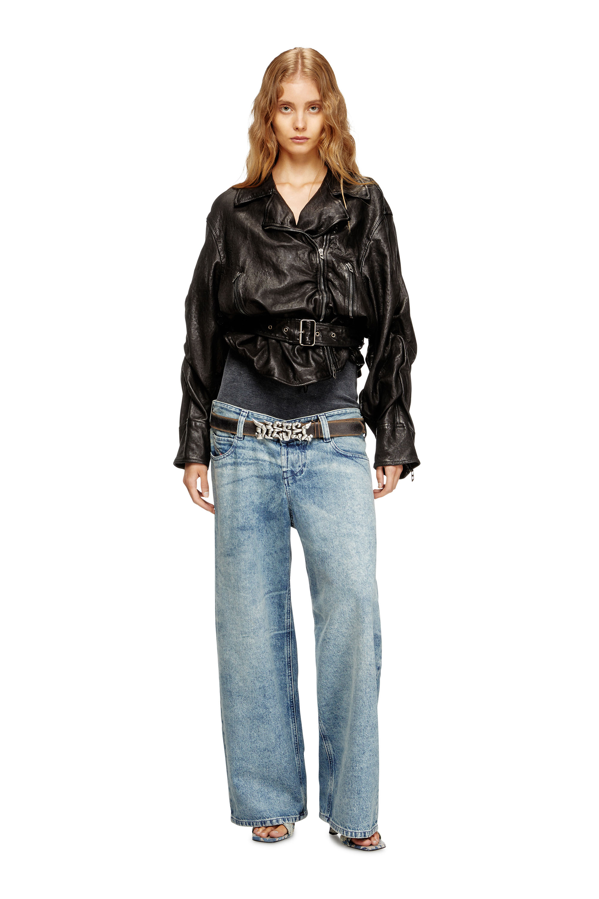 Diesel - Relaxed Jeans D-Eni 09N97 Femme, Bleu moyen - Image 1
