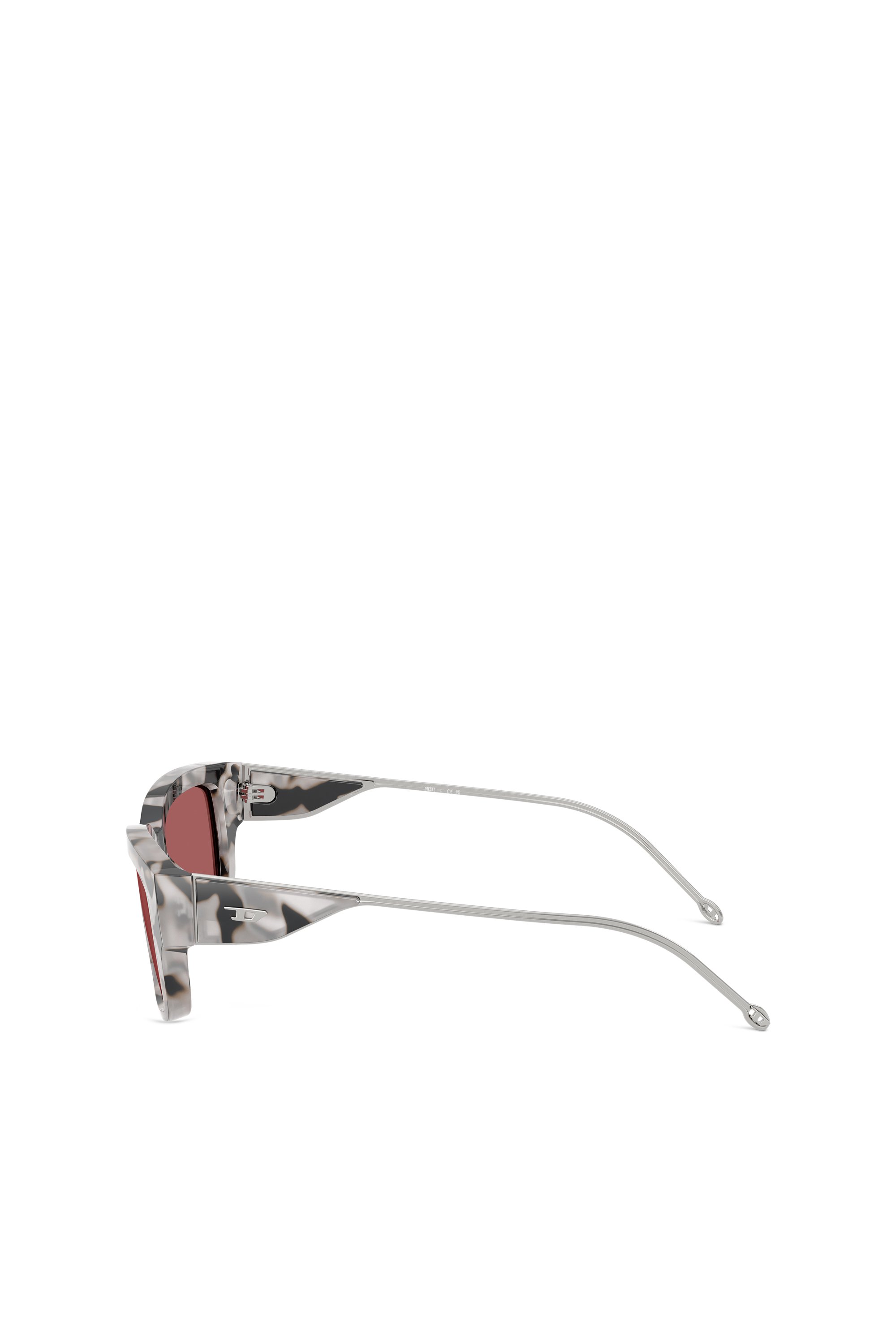 Diesel - 0DL2002 SIZE 56, Lunettes de soleil rectangulaires Mixte in Rouge - 2