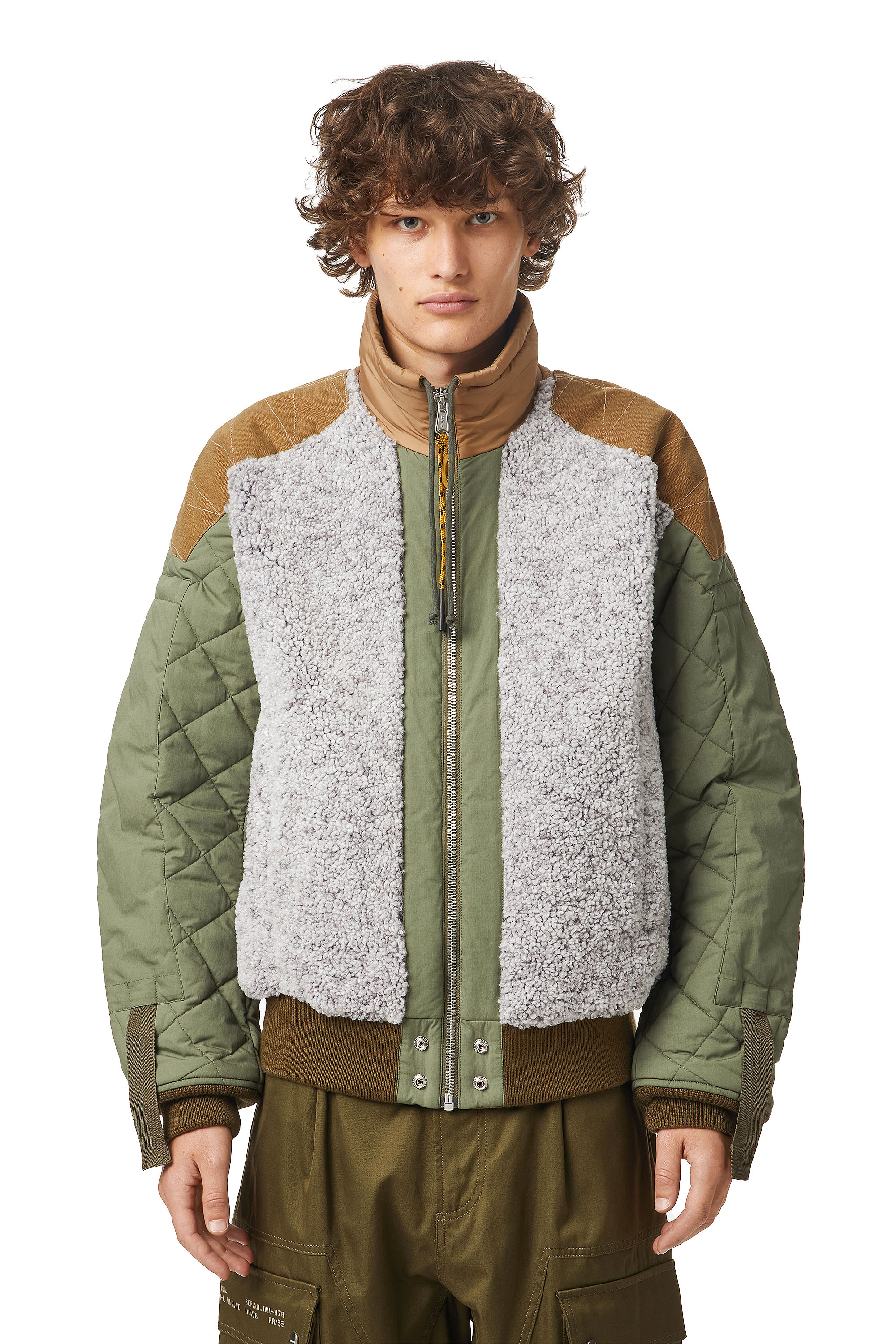 W-POW-TEDDY, Vert/Gris - Vestes d'hiver