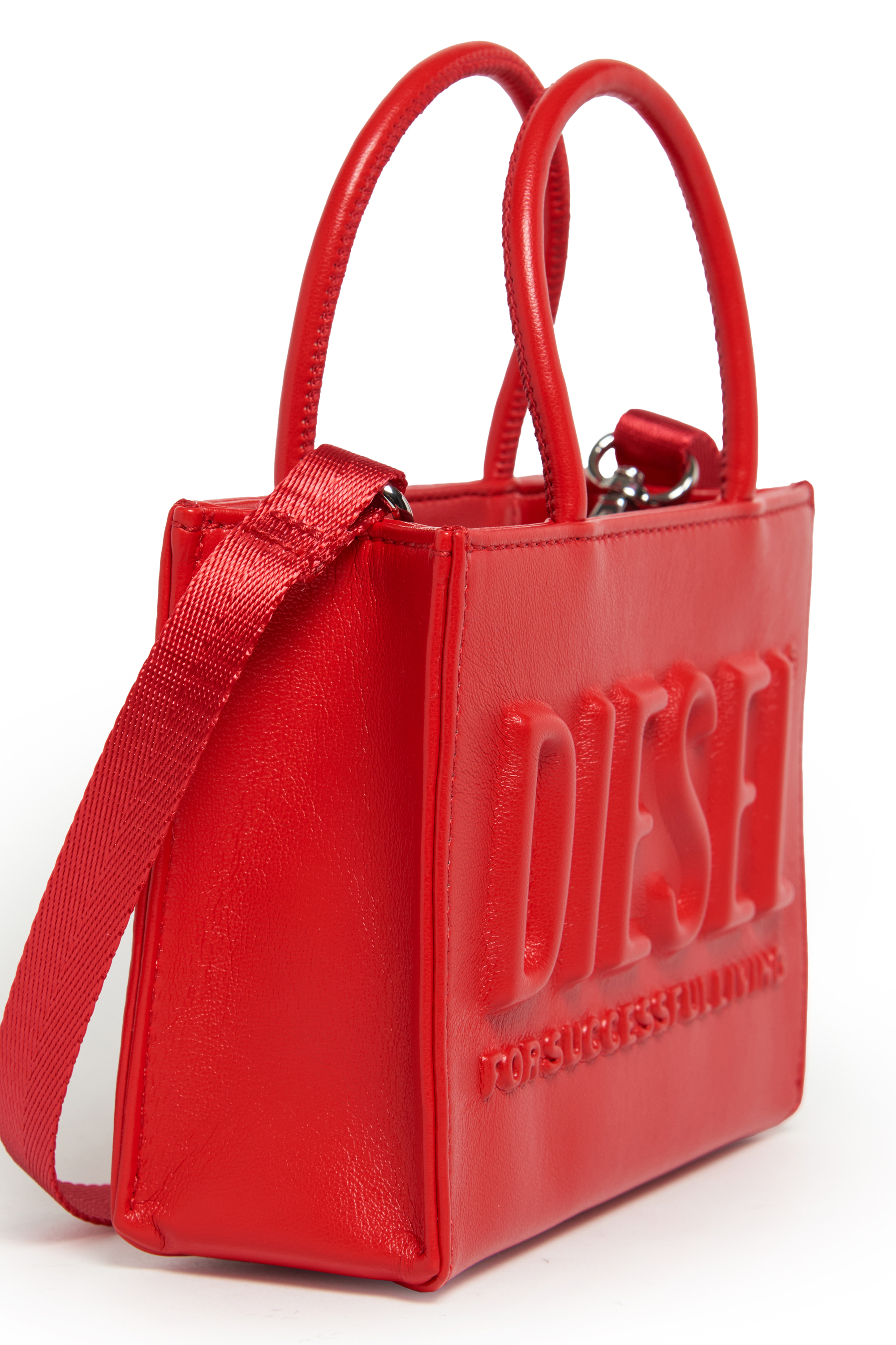 Diesel - DSL 3D MINI BAG, Dsl 3D - Borsa con manici Donna in Rosso - 3