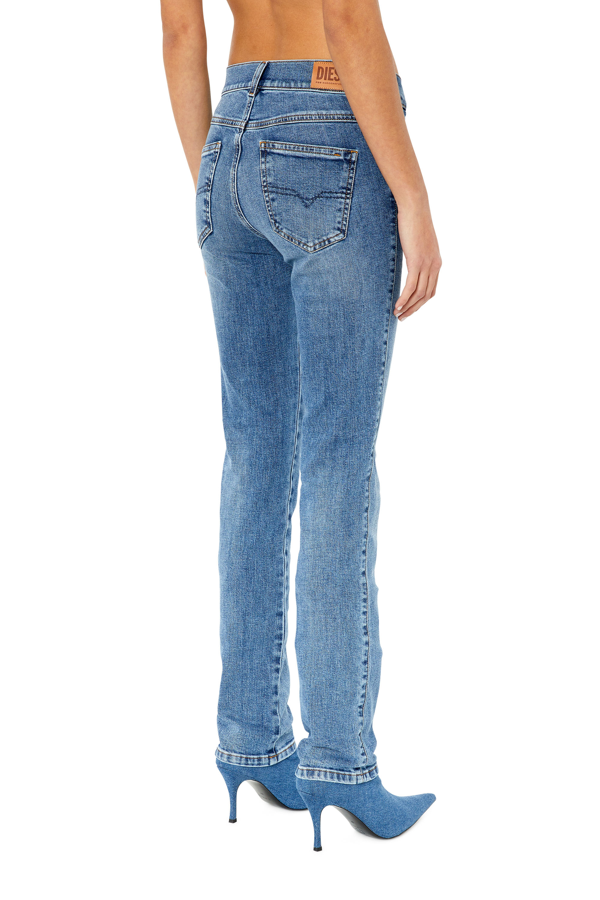 Diesel - Straight Jeans Sandy E09AA, Blu medio - Image 3