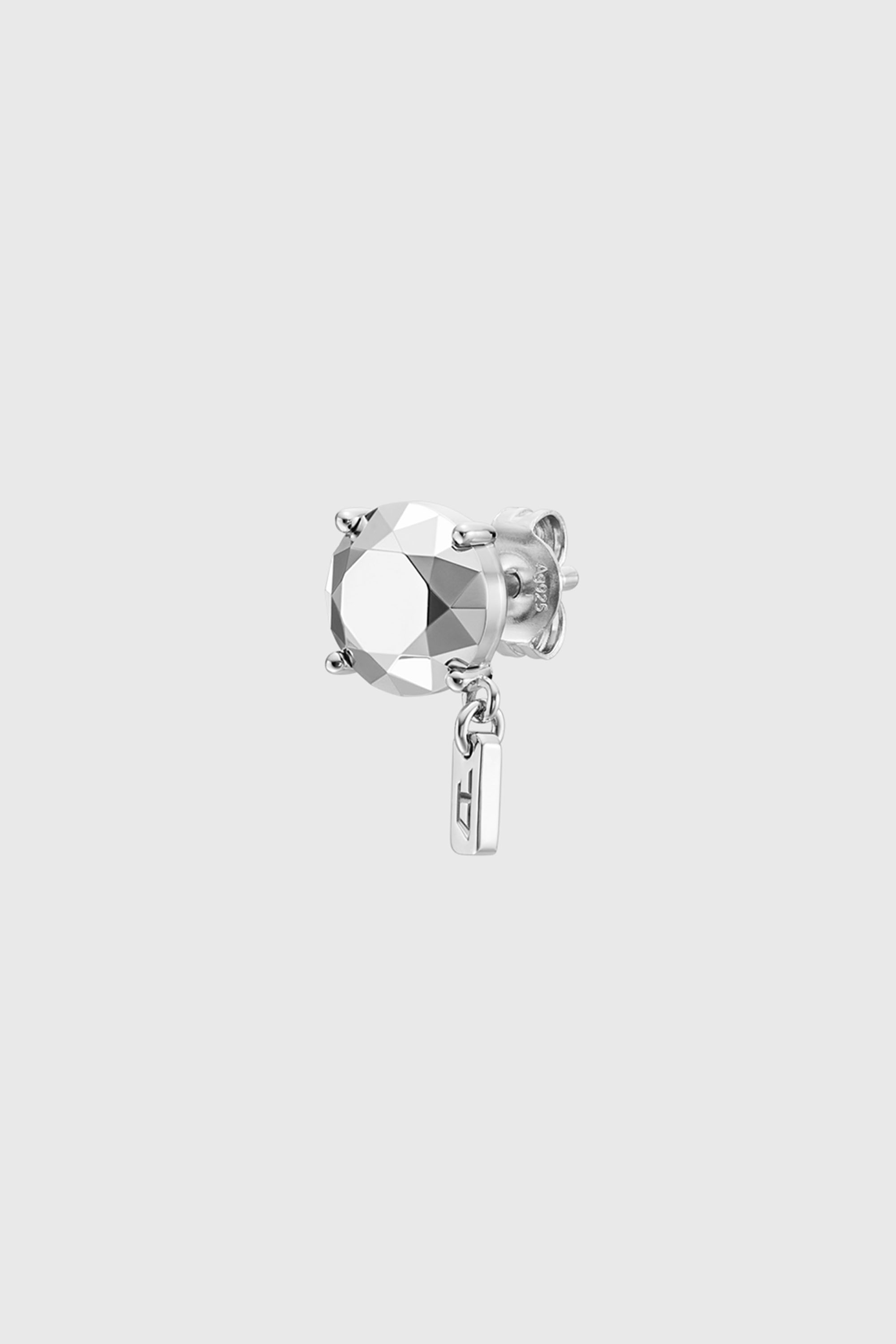 Diesel - DL1352040 STERLING SILVER JEWEL, Unisex Ohrstecker aus Sterlingsilber mit Diamantschliff in Silber - 1
