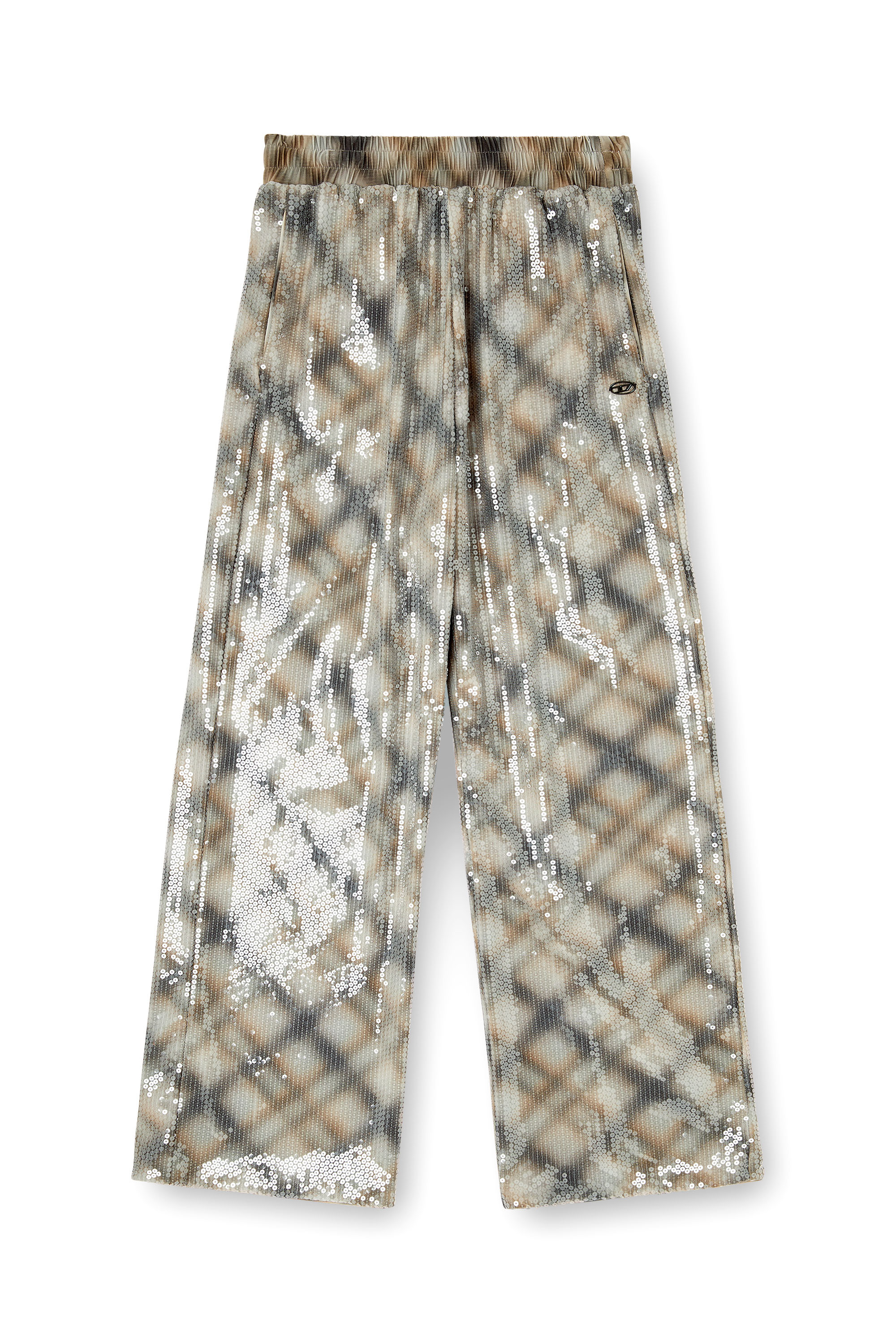 Diesel - P-ERQUEEN, Pantalon à sequins avec motif à carreaux Femme in Polychrome - 3