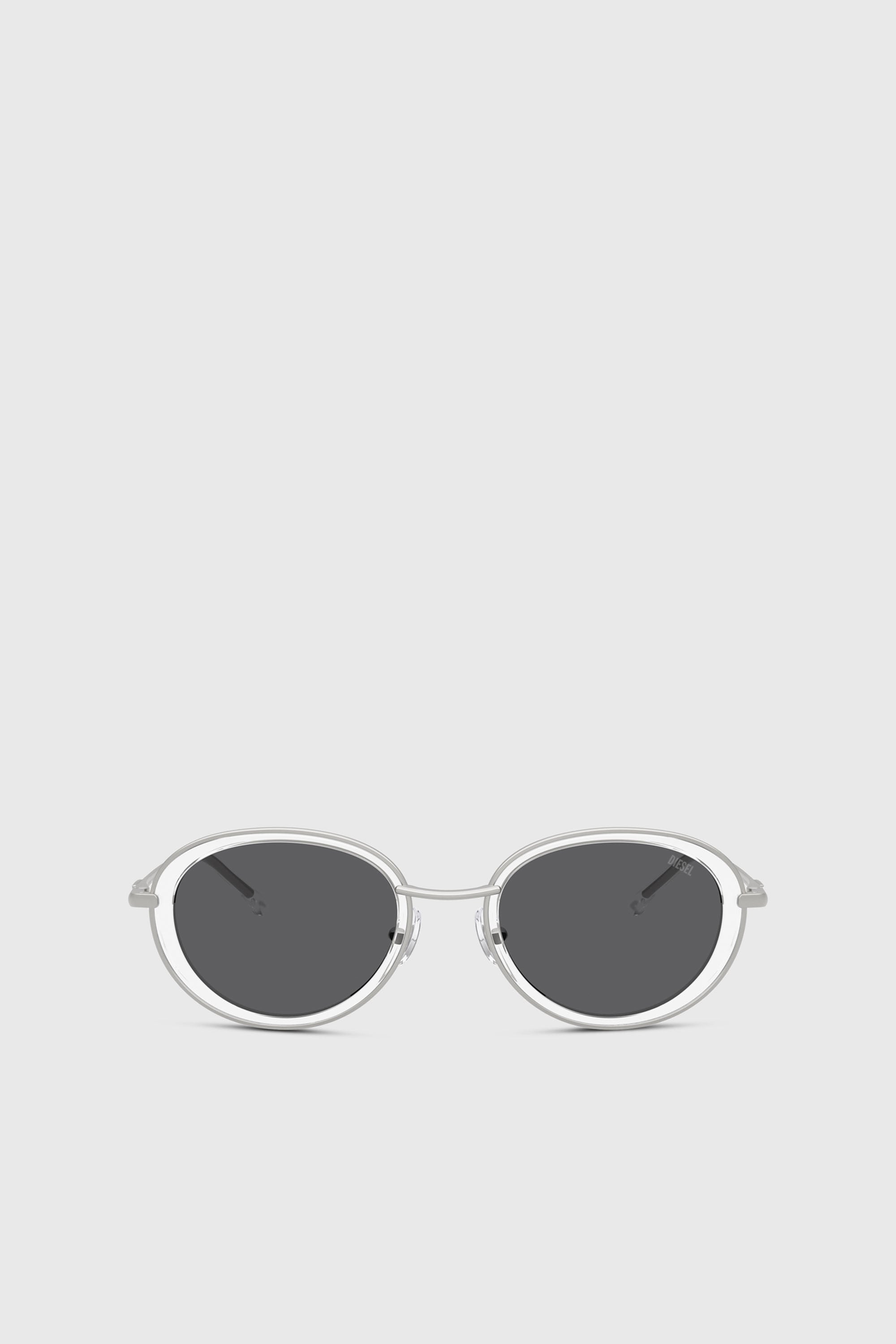 Diesel - 0DL1018, Unisex Ovale Sonnenbrillen in Wei&szlig; - 1