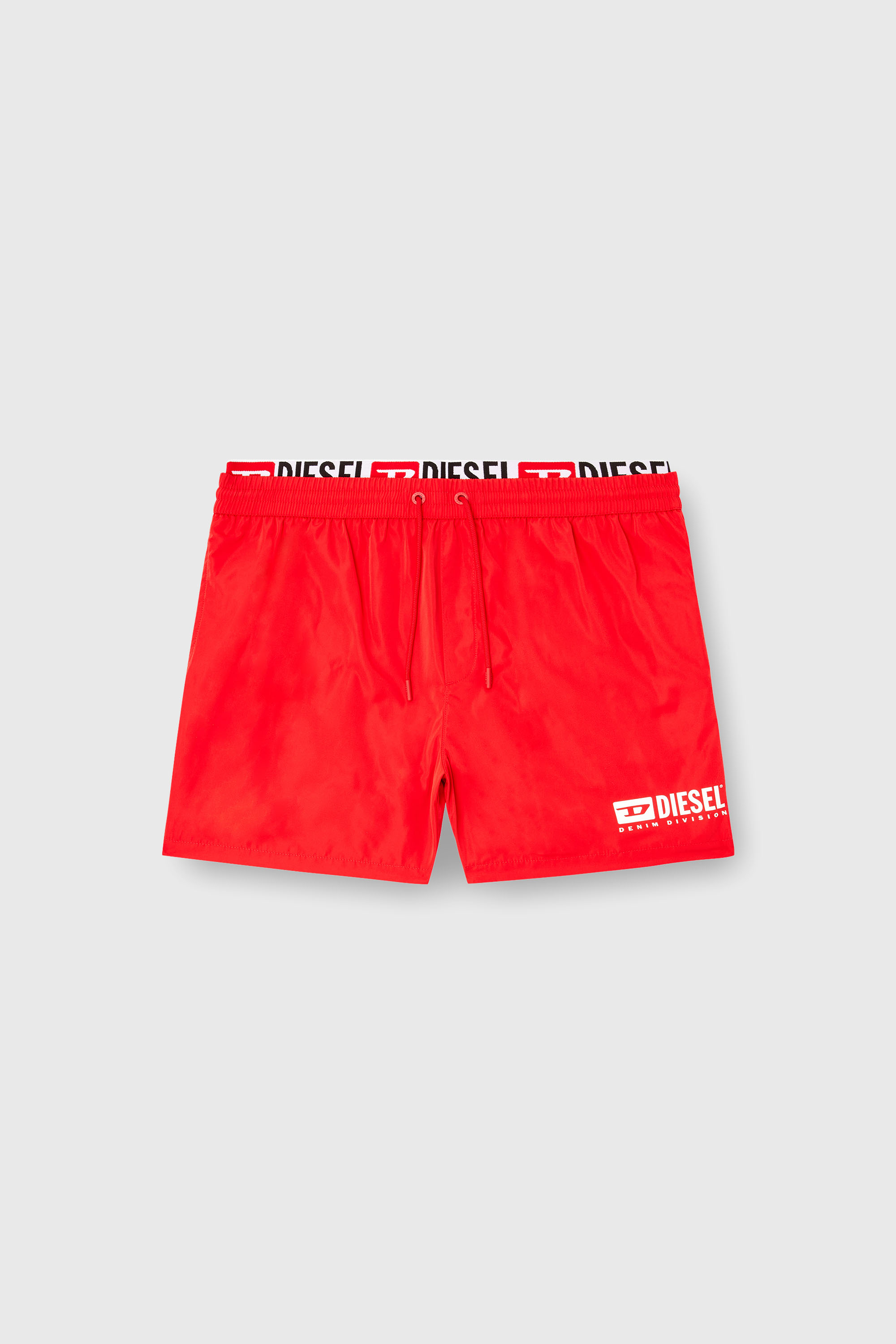 Diesel - VISPER-41-D-CORE, Costume da bagno corto con stampa logo Uomo in Rosso - 2