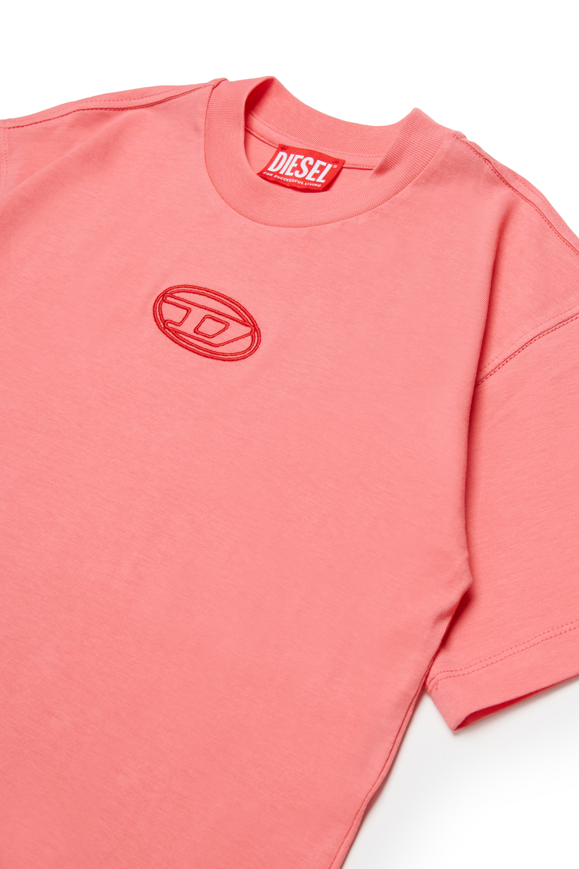 Diesel - TIXAN, Damen Baumwoll-T-Shirt mit zentralem Logo in Rosa - 3