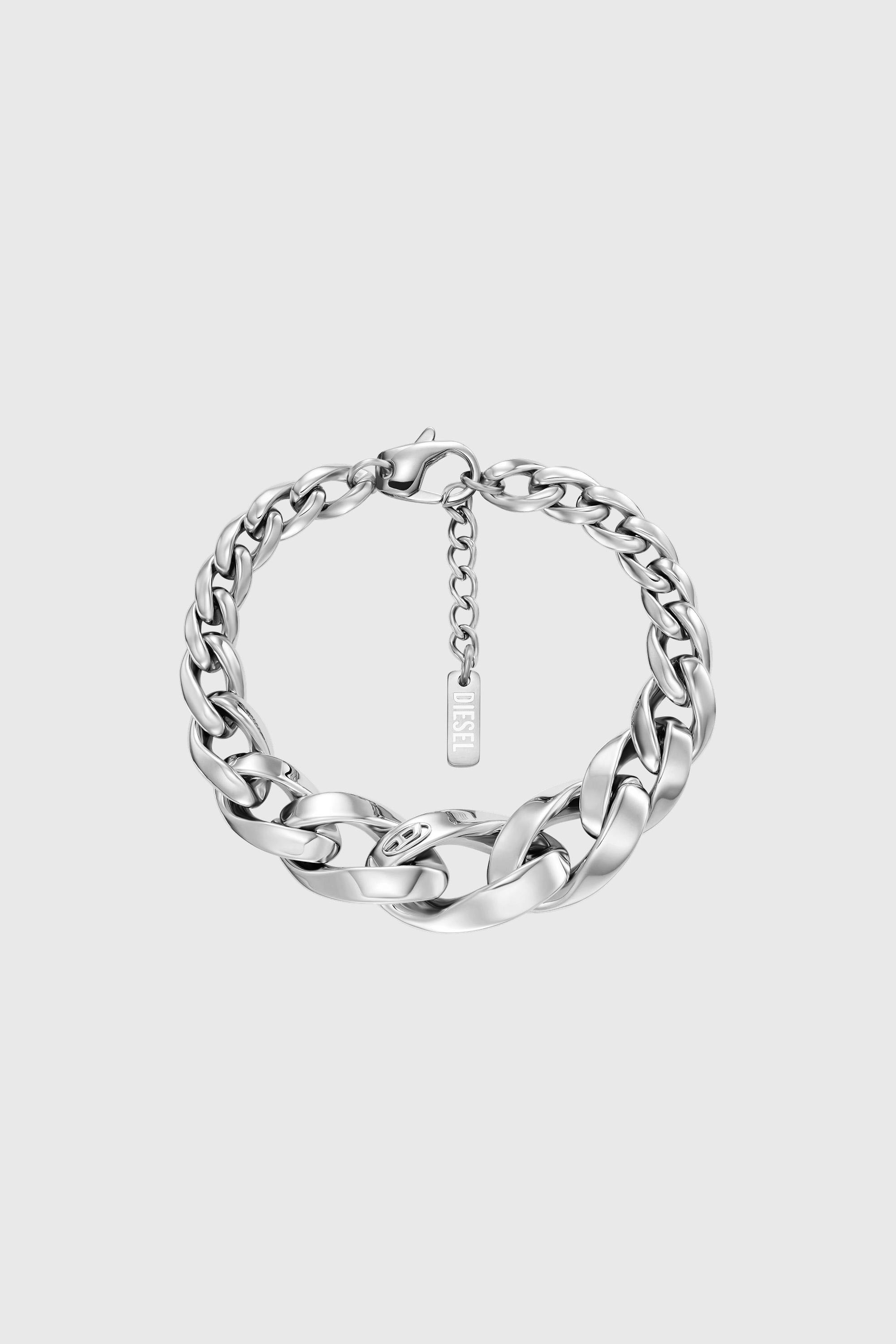 Diesel - DX1721040, Bracelet cha&icirc;ne en acier inoxydable Mixte in Gris argent&eacute; - 1