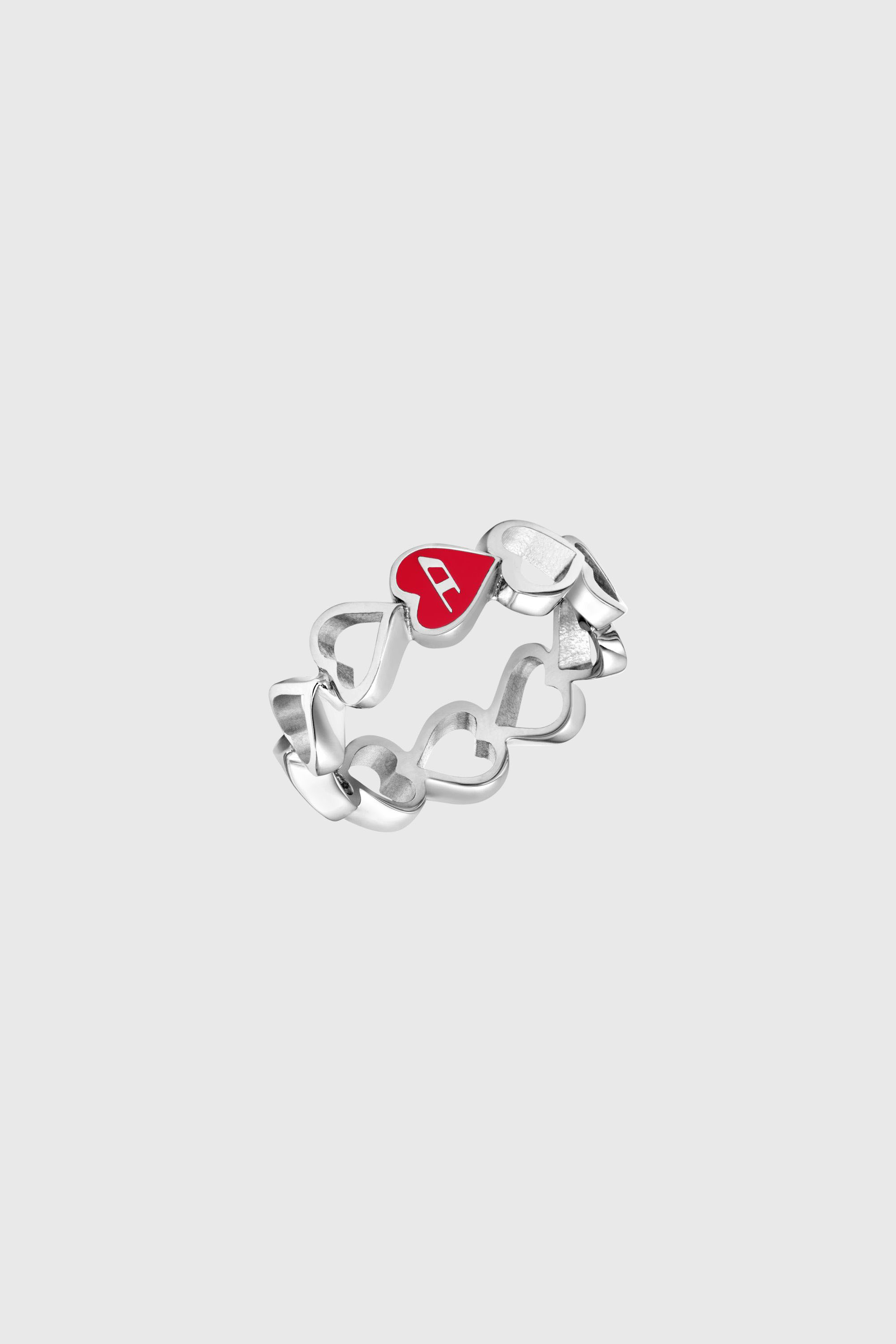Diesel - DX166940 JEWELLERY, Bague anneau en acier inoxydable Mixte in Gris argent&eacute; - 1