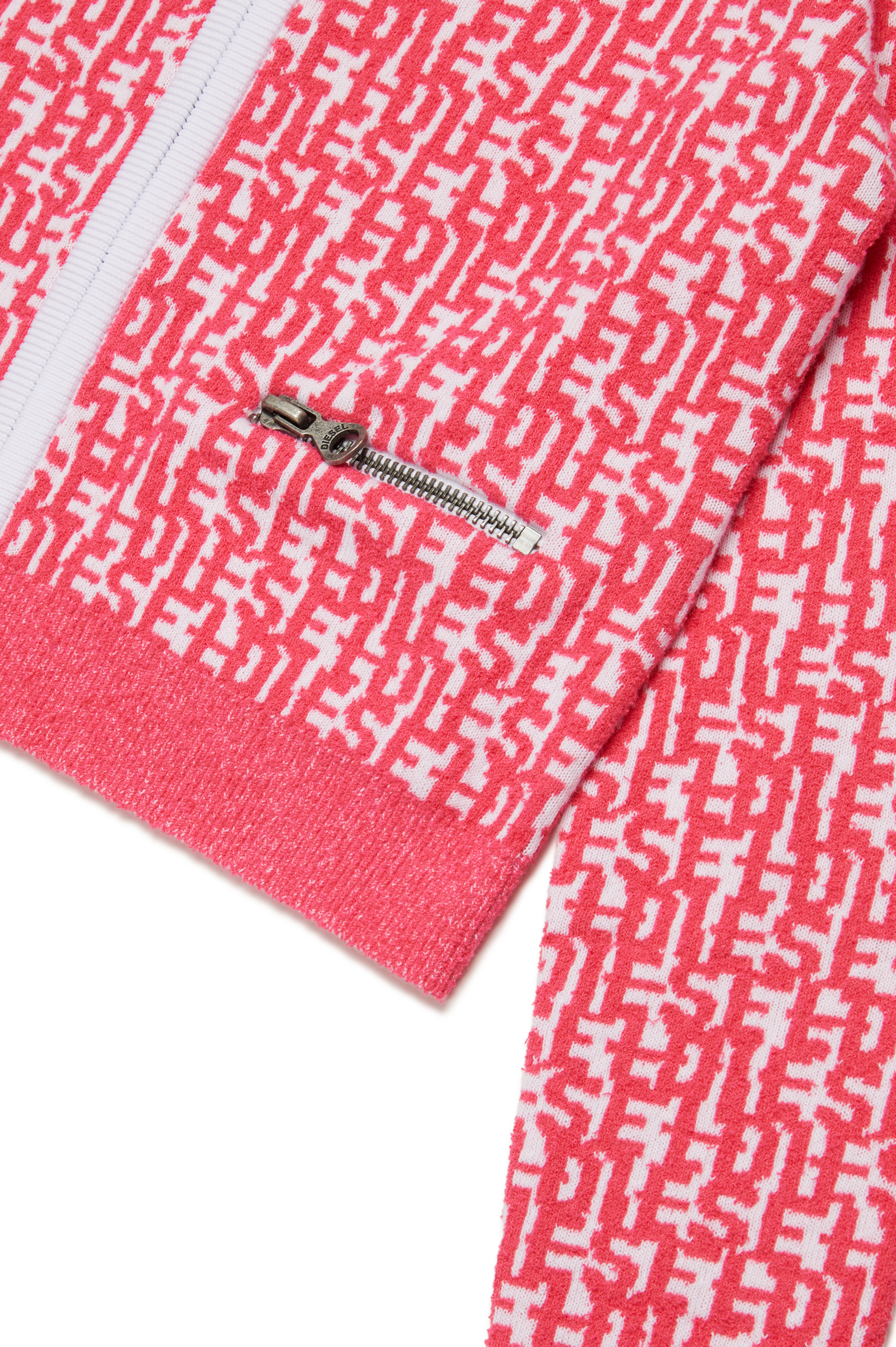 Diesel - KALLORCA, Woman Monogram-jacquard cardigan in Pink - Image 4