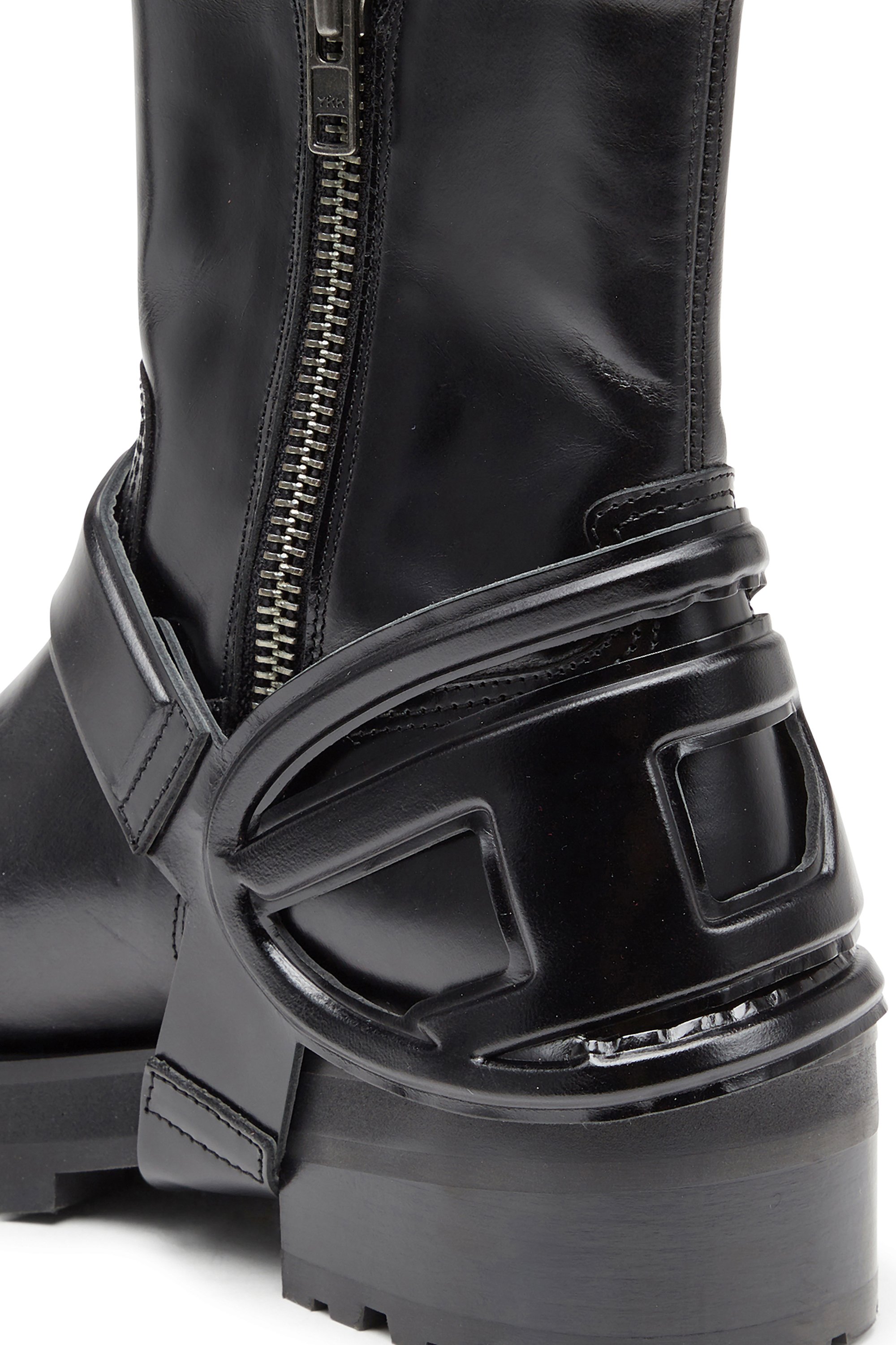 Diesel - D-TEXAN CH, Herren D-Texan-Riemen-Boots aus glänzendem Leder in Schwarz - 5