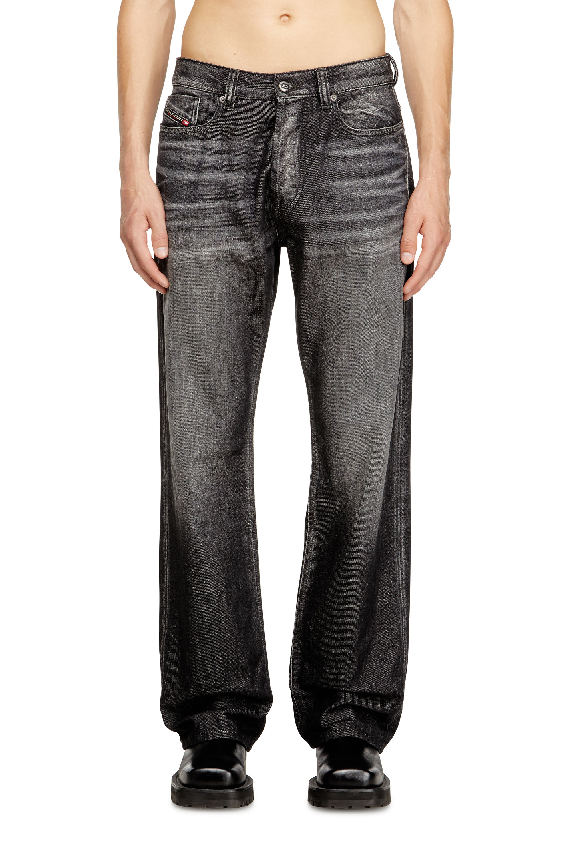 Diesel - Relaxed Jeans 1980 D-Eeper 09M63 Homme, Noir/Gris foncé - Image 1