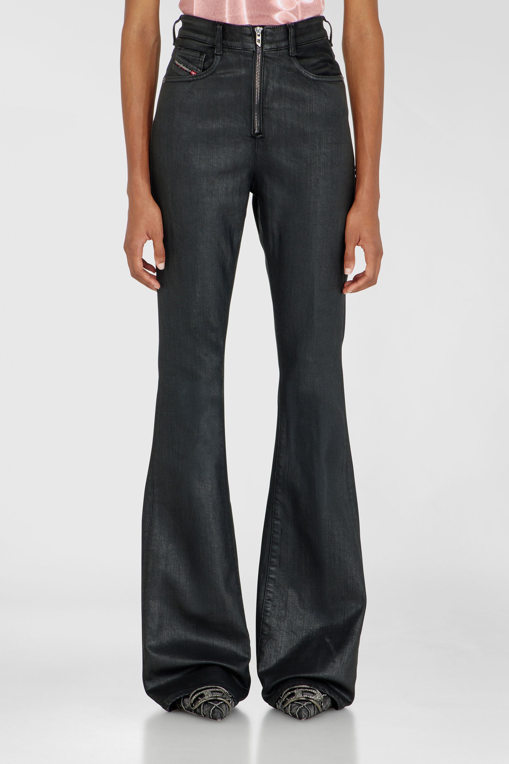 Diesel - Bootcut Jeans 1973 D-Partt 09P78 Donna, Nero/Grigio scuro - Image 1