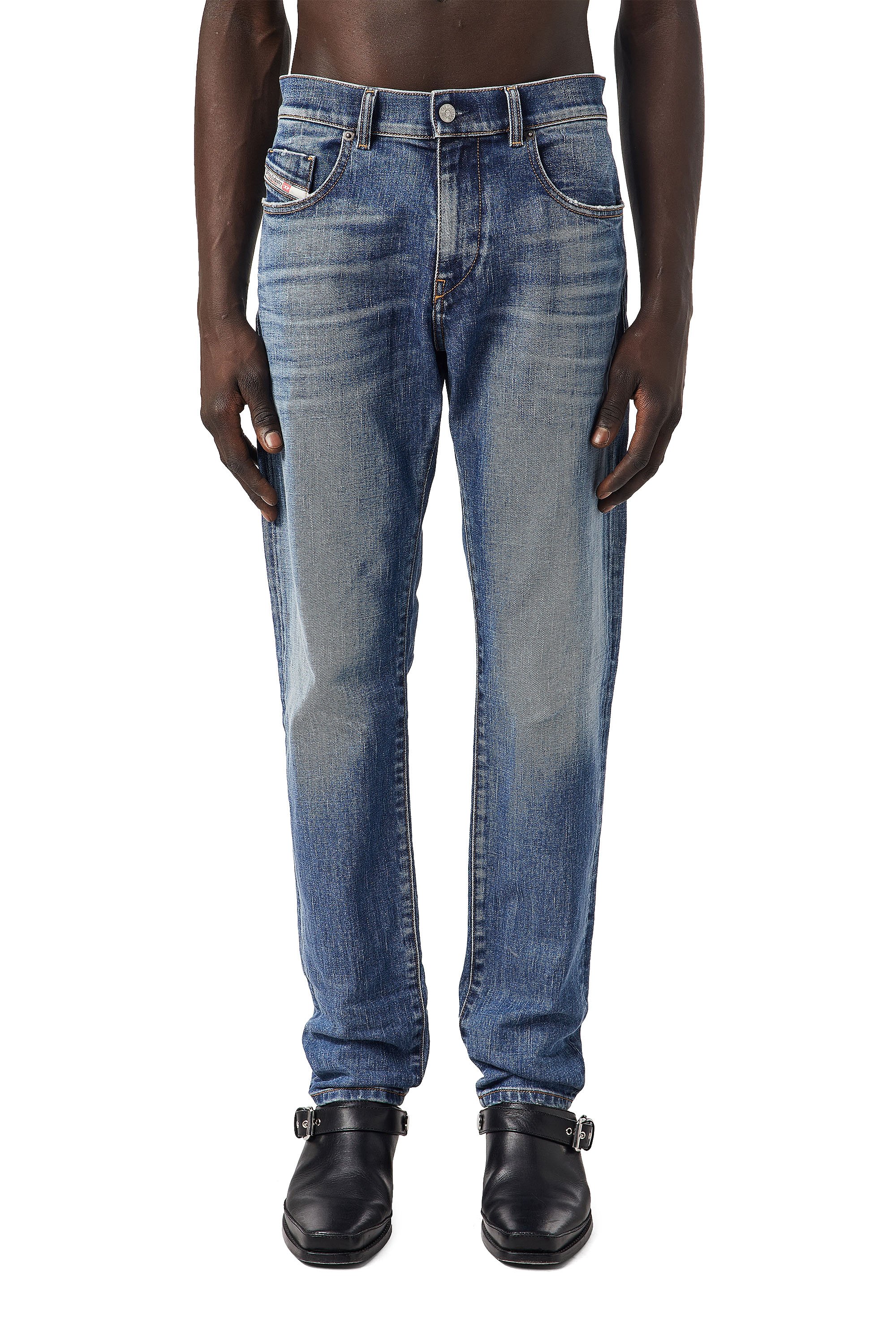 Diesel - 2019 D-STRUKT 09C61 Slim Jeans, Blu medio - Image 1