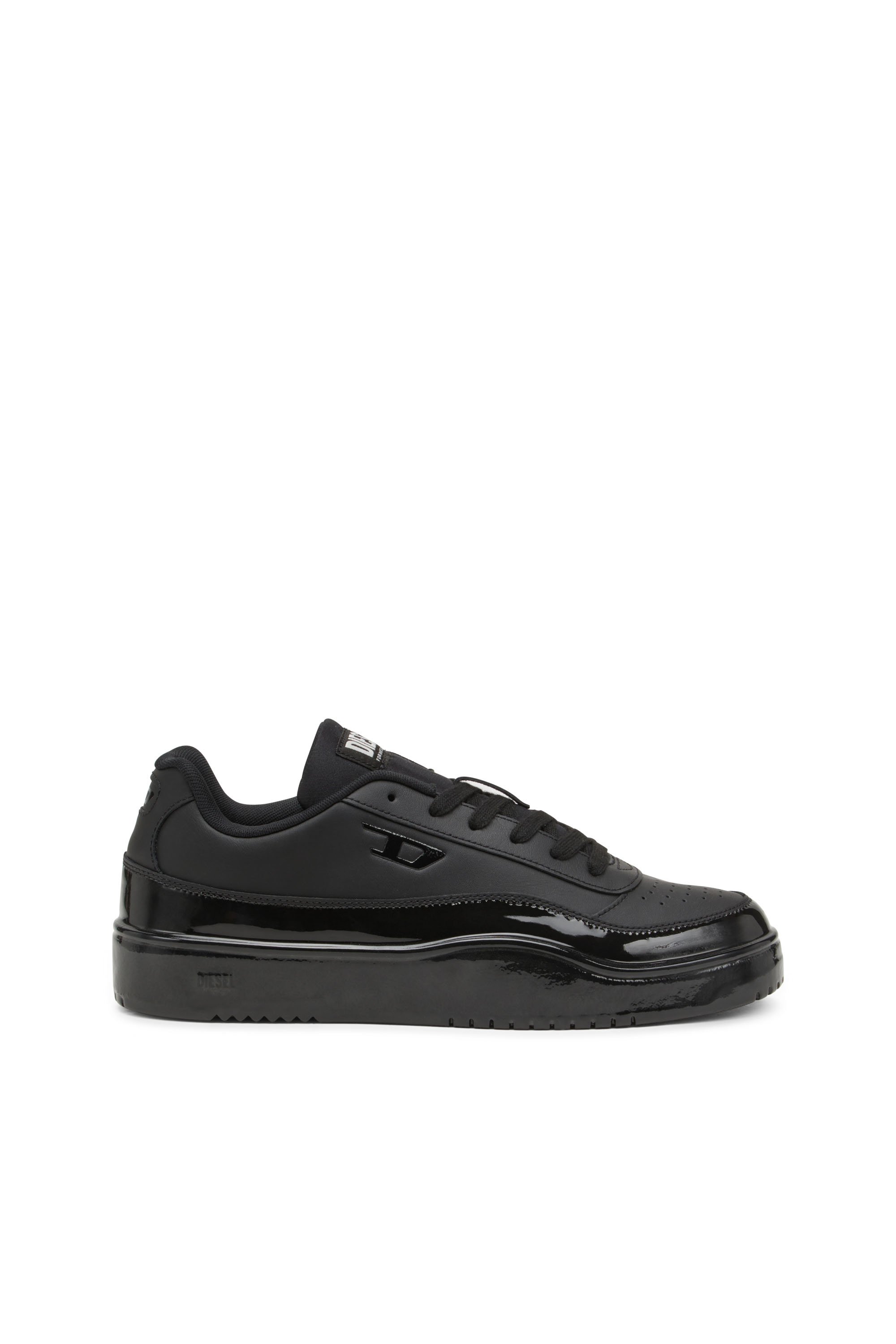 Diesel - S-TRACKER-D LOW, S-Tracker-D-Sneaker in pelle con strato in silicone Uomo in Nero - 1