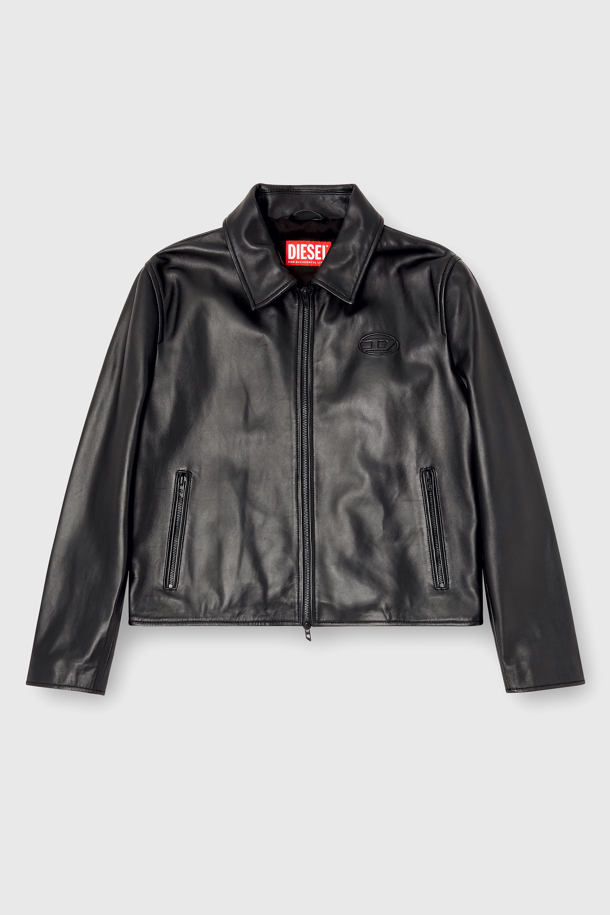 Diesel - L-AMAR-FEM-S2, Veste de coach en cuir Femme in Noir - 2