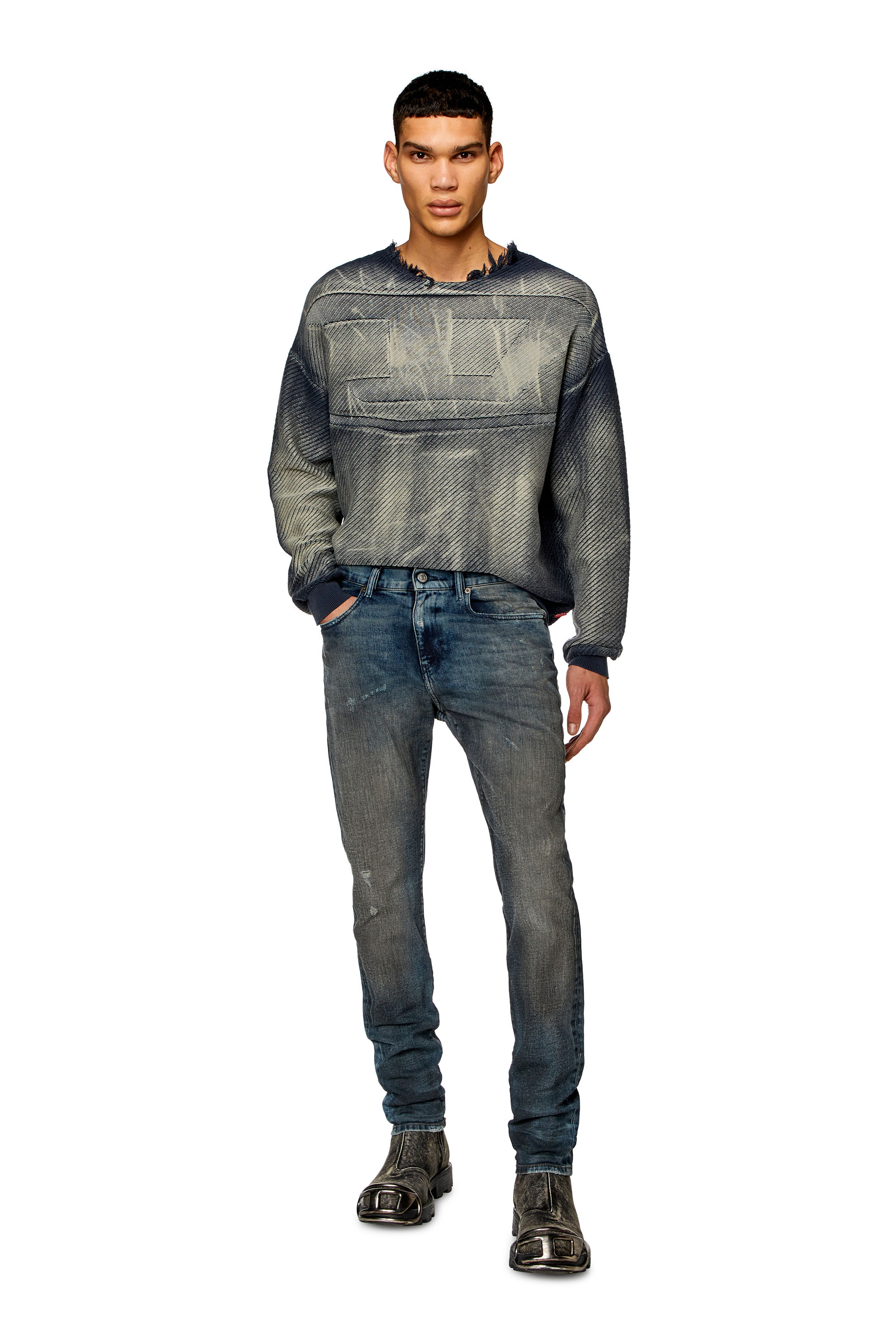Diesel - Slim Jeans 2019 D-Strukt 09H54, Blu Scuro - Image 2