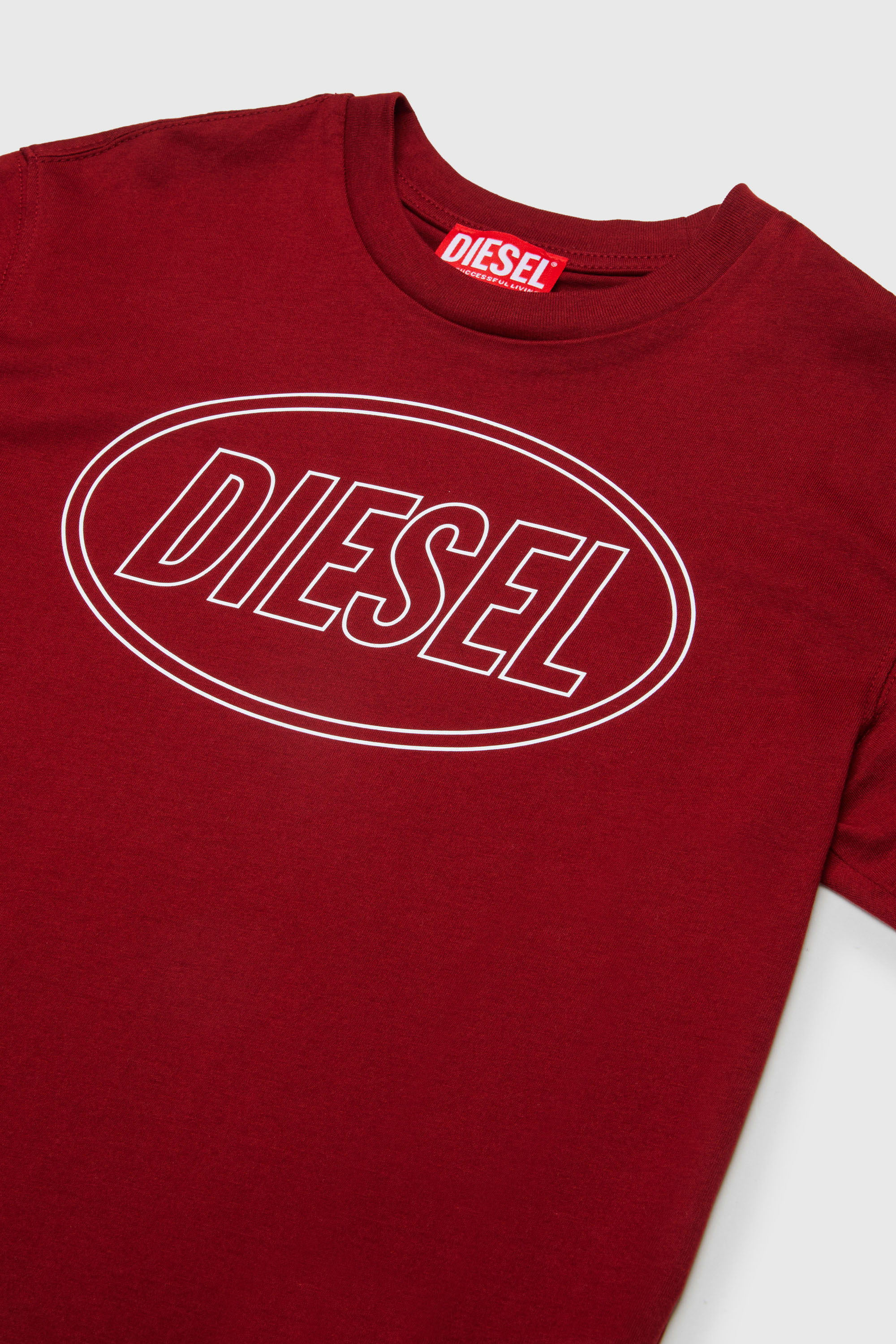 Diesel - TCIRCLE OVER, Herren Baumwoll-T-Shirt mit Diesel-Print in Rot - 3