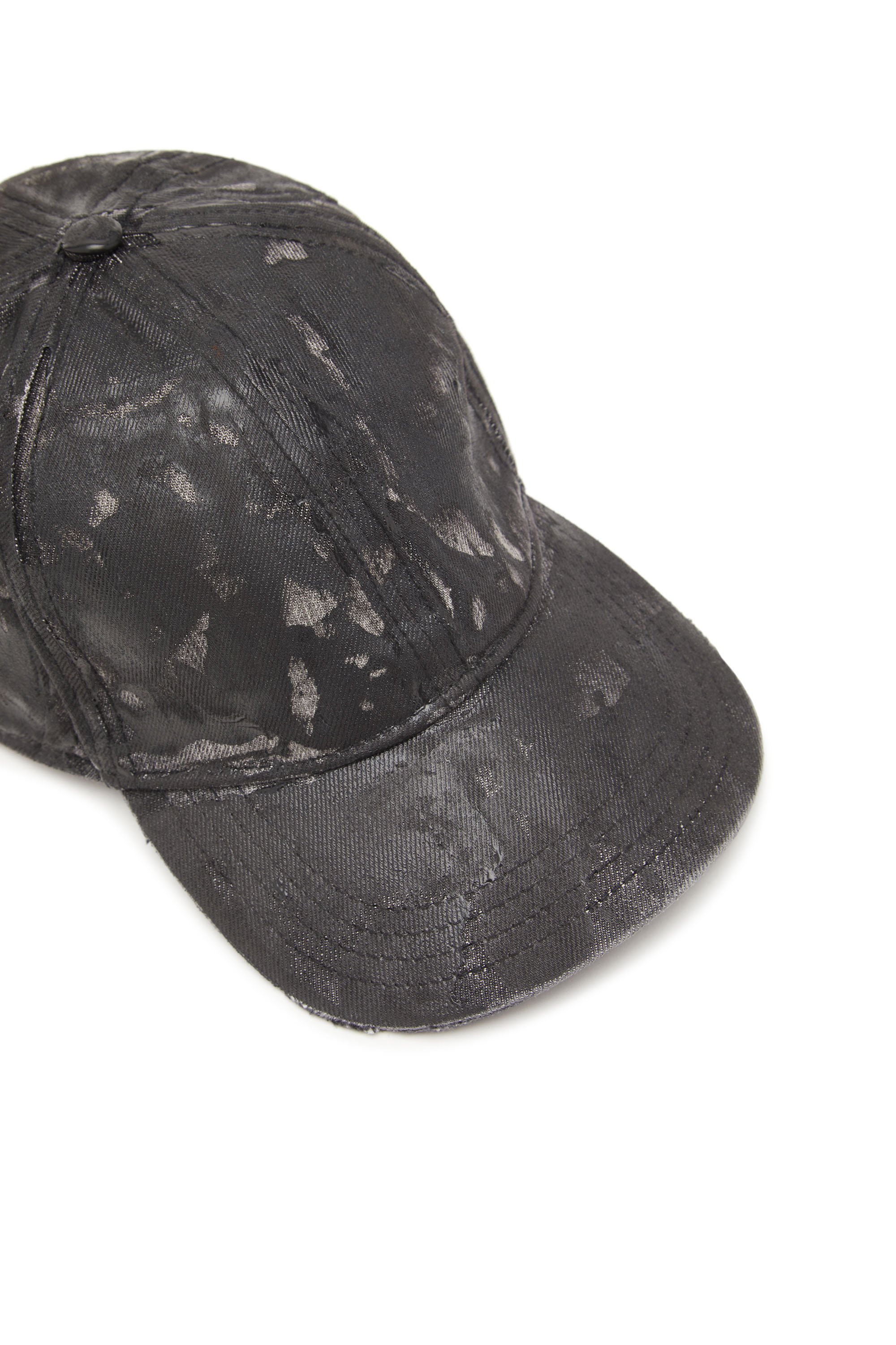 Diesel - C-IRO, Herren Basecap aus behandeltem Denim in Schwarz - 3