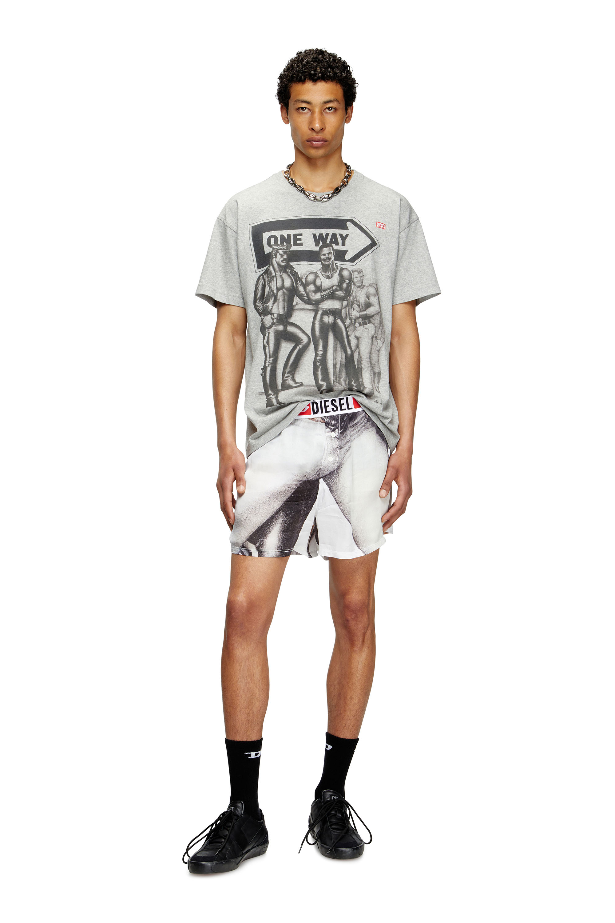 Diesel - PR-T-NORM-TOM25, Unisex's T-shirt with graphic print in Grey - 2