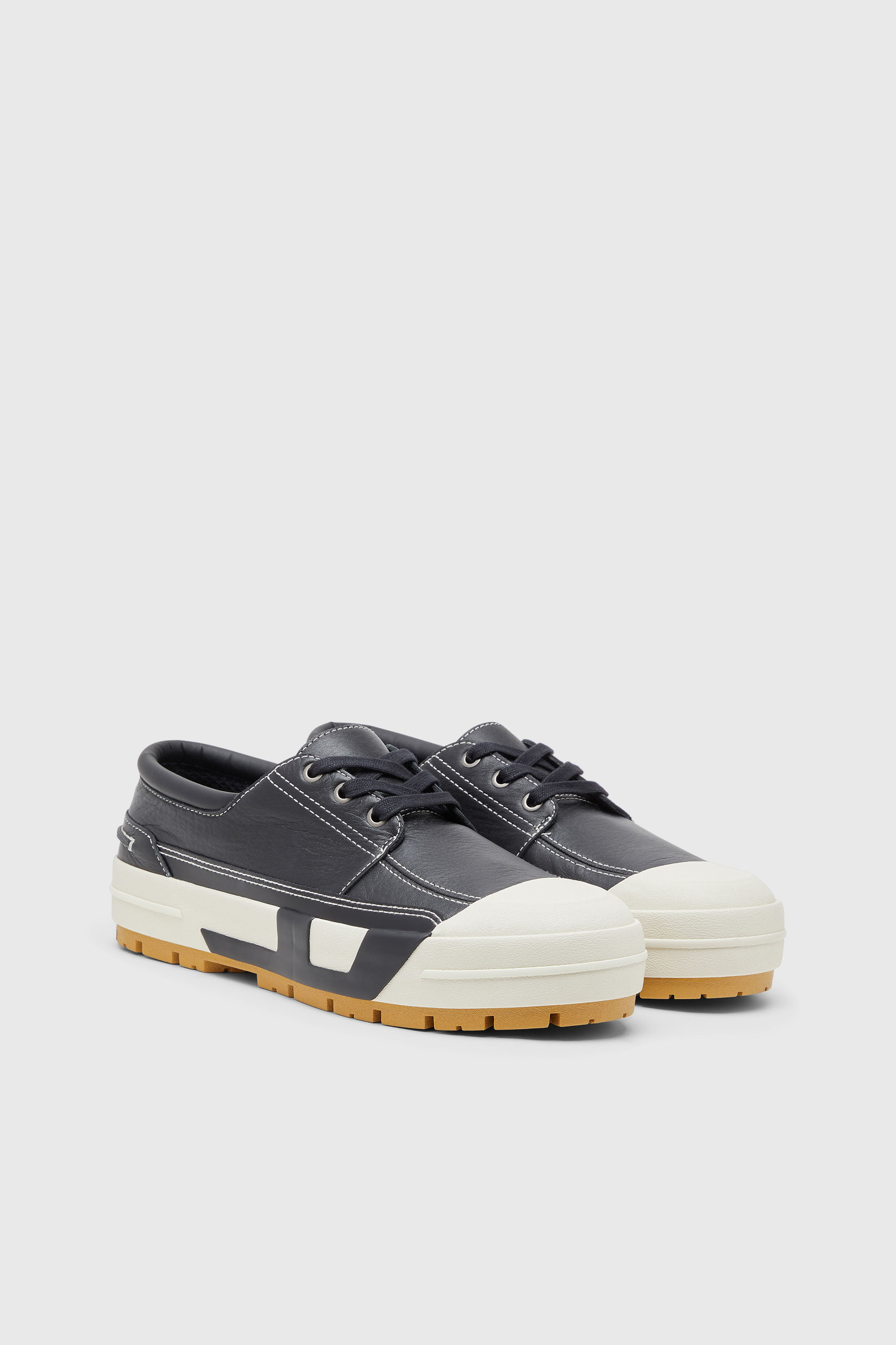 Diesel - S-D-VERSE MOCASSIN, Man's S-D-Verse - Leather hybrid moccasin in Black - 2