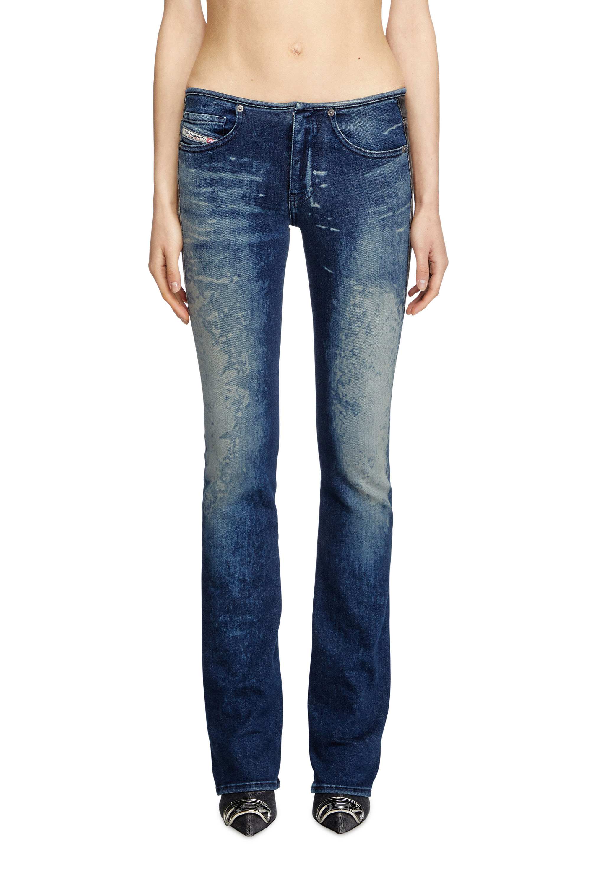 Diesel - Bootcut Jeans D-Gianna 0ABDL Donna, Blu/Nero - Image 3