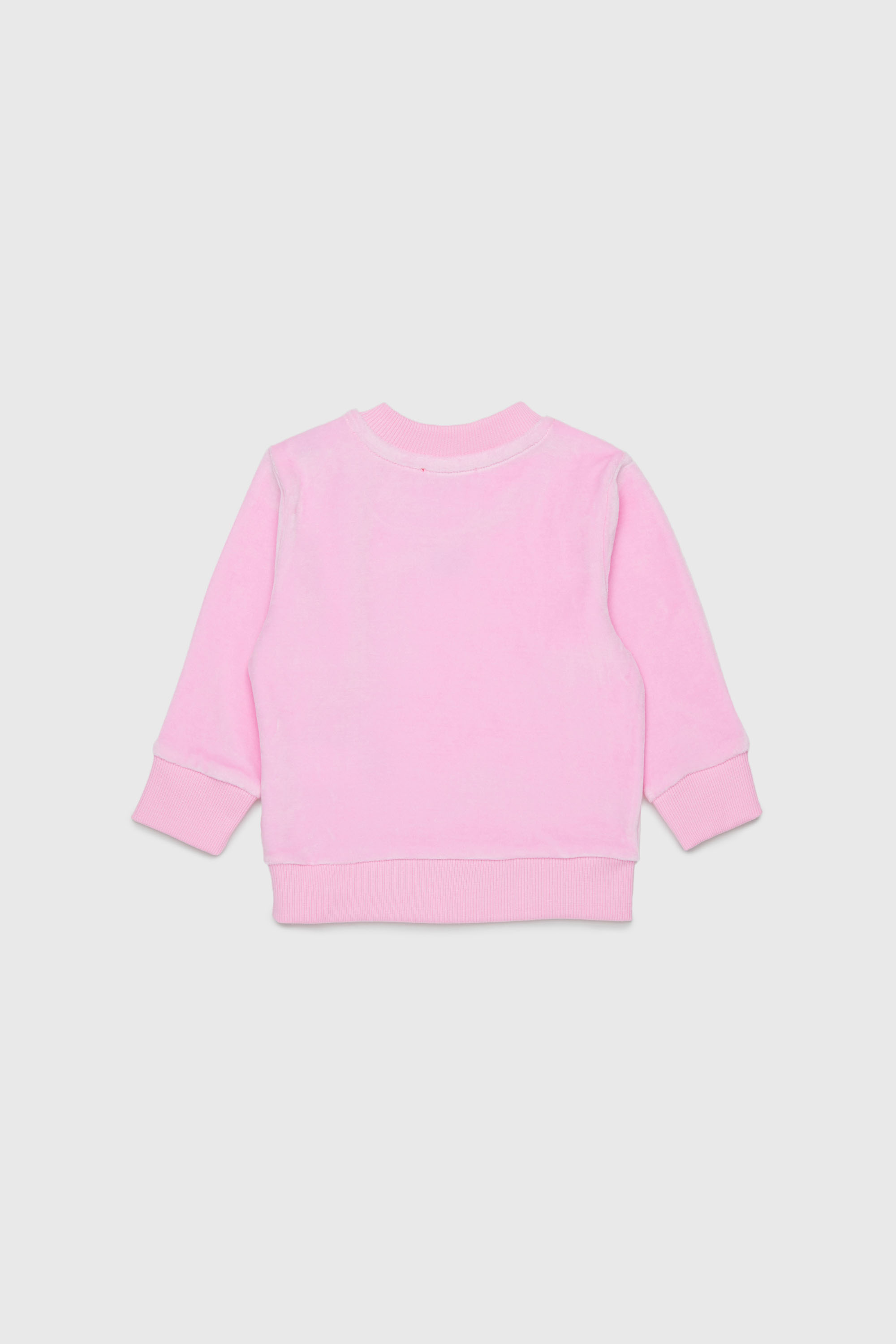 Diesel - SHENIB, Sweat-shirt en velours avec broderie Oval D Homme in Rose - 2