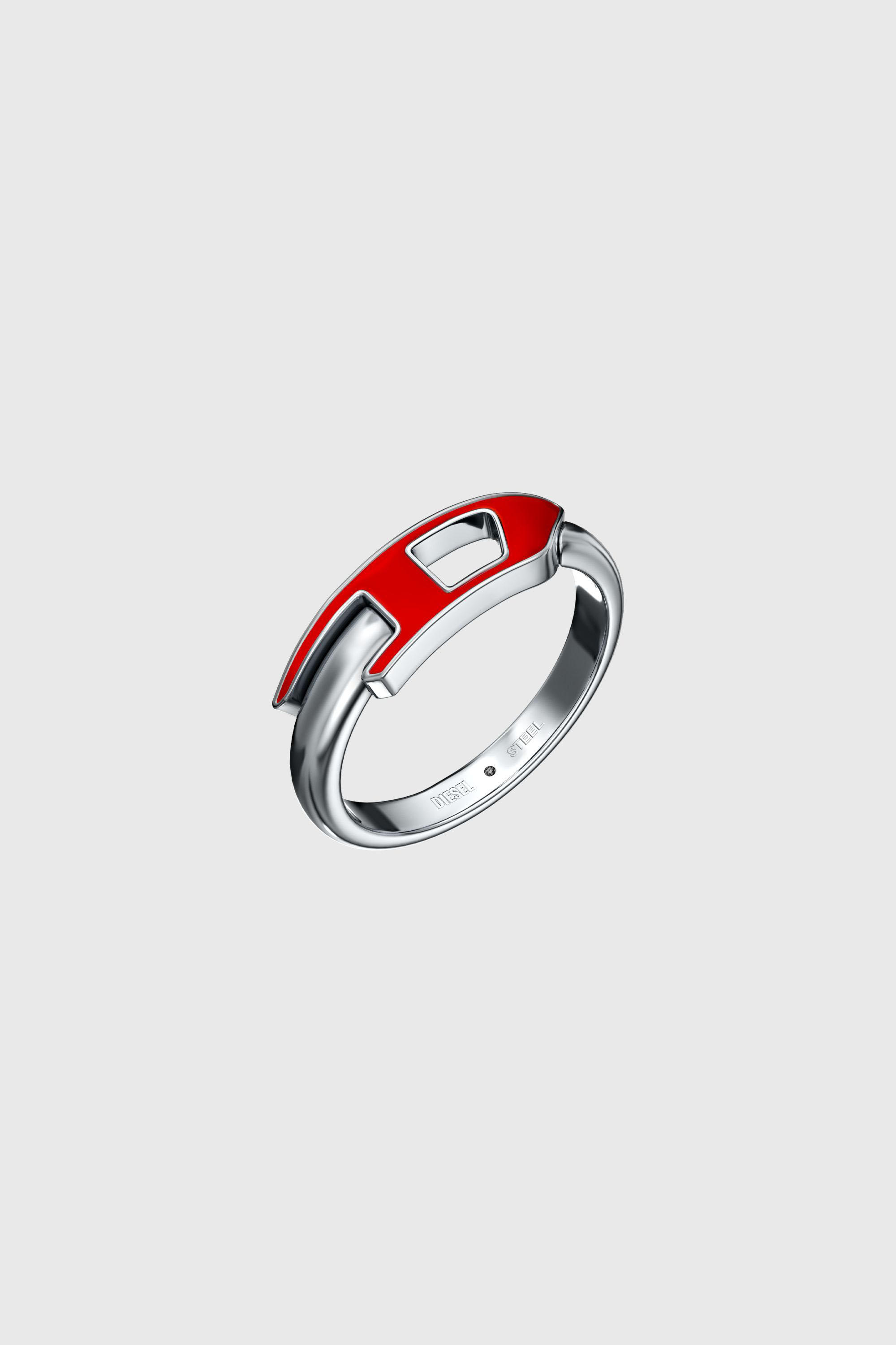 Diesel - DX1688040 JEWELLERY, Bague en acier inoxydable Mixte in Gris argent&eacute; - 1
