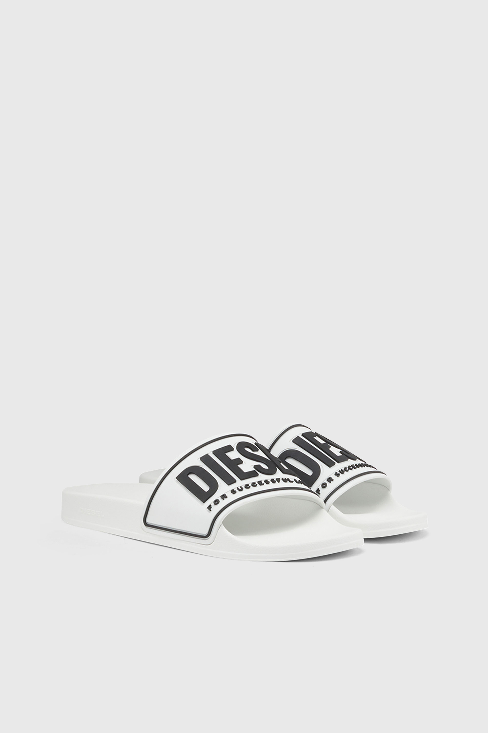 Diesel - SA-MAYEMI CC W, Sa-Mayemi-Claquettes en caoutchouc avec logo emboss&eacute; Femme in Blanc - 2