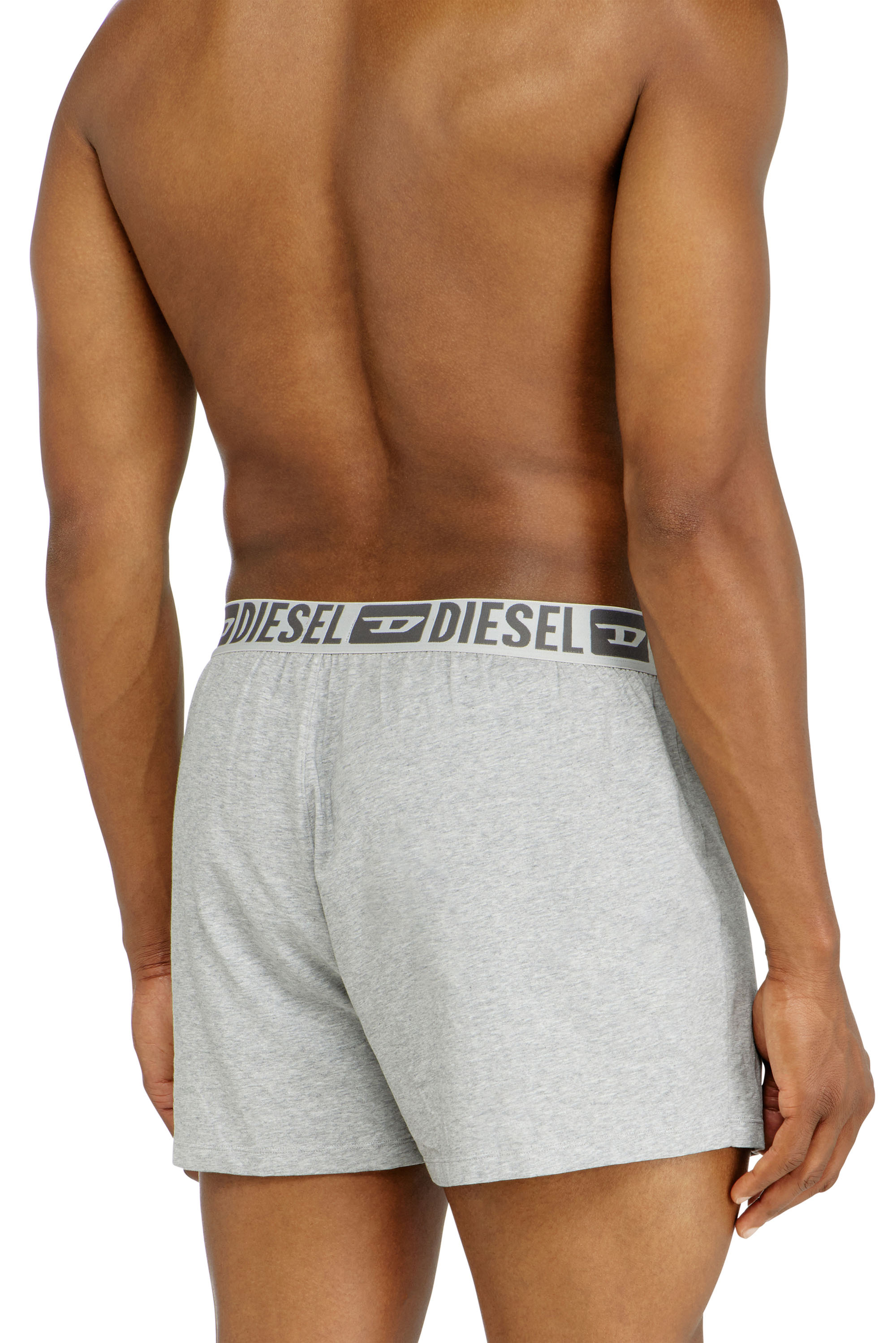 Diesel - STARKIE-D-CORE-2PACK, Set da due boxer lunghi in cotone stretch Uomo in Grigio - 4