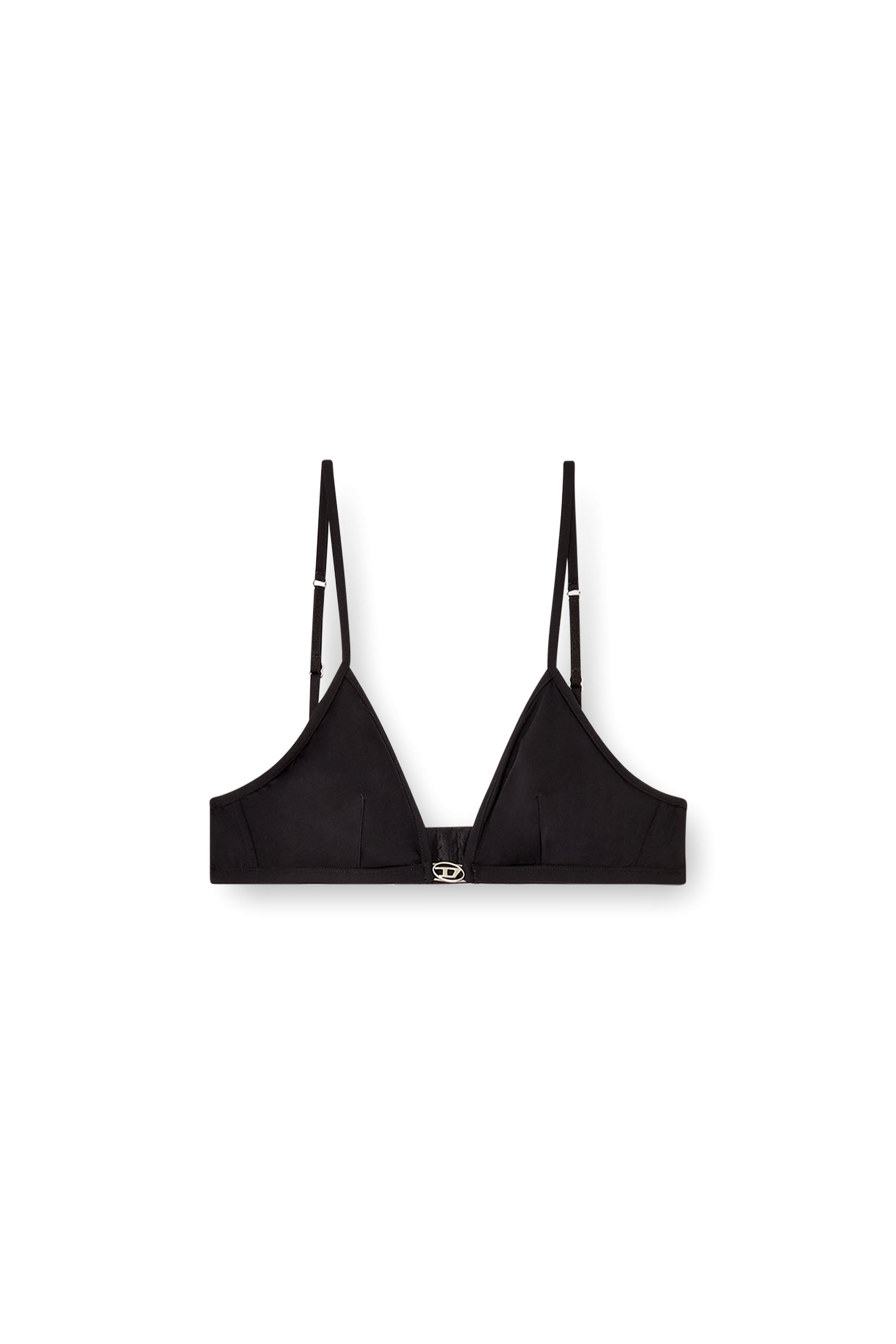 Diesel - LUNA-DNM, Bralette in microfibra con Oval D Donna in Nero - 4