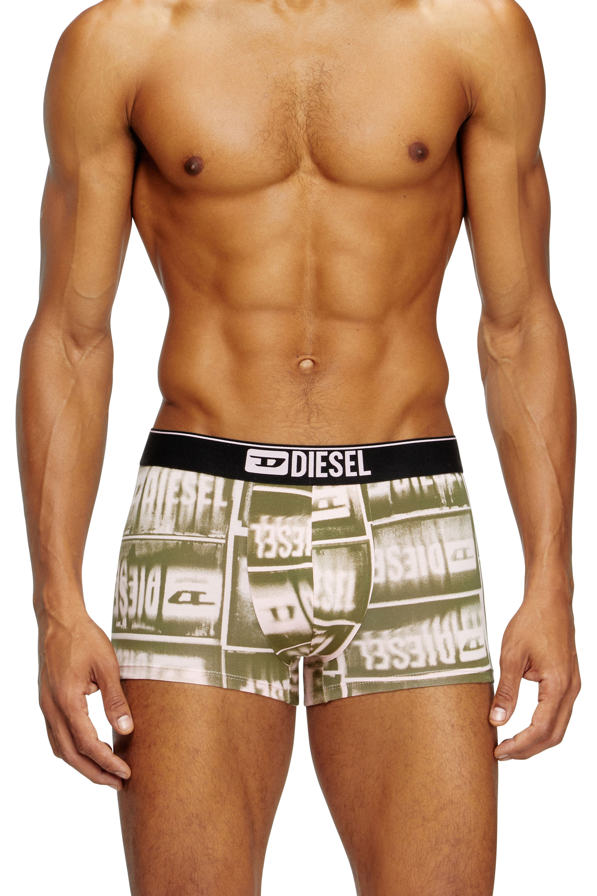 Diesel - DAMIEN-D-BOX, Boxer con logo dégradé Uomo in Verde - 1