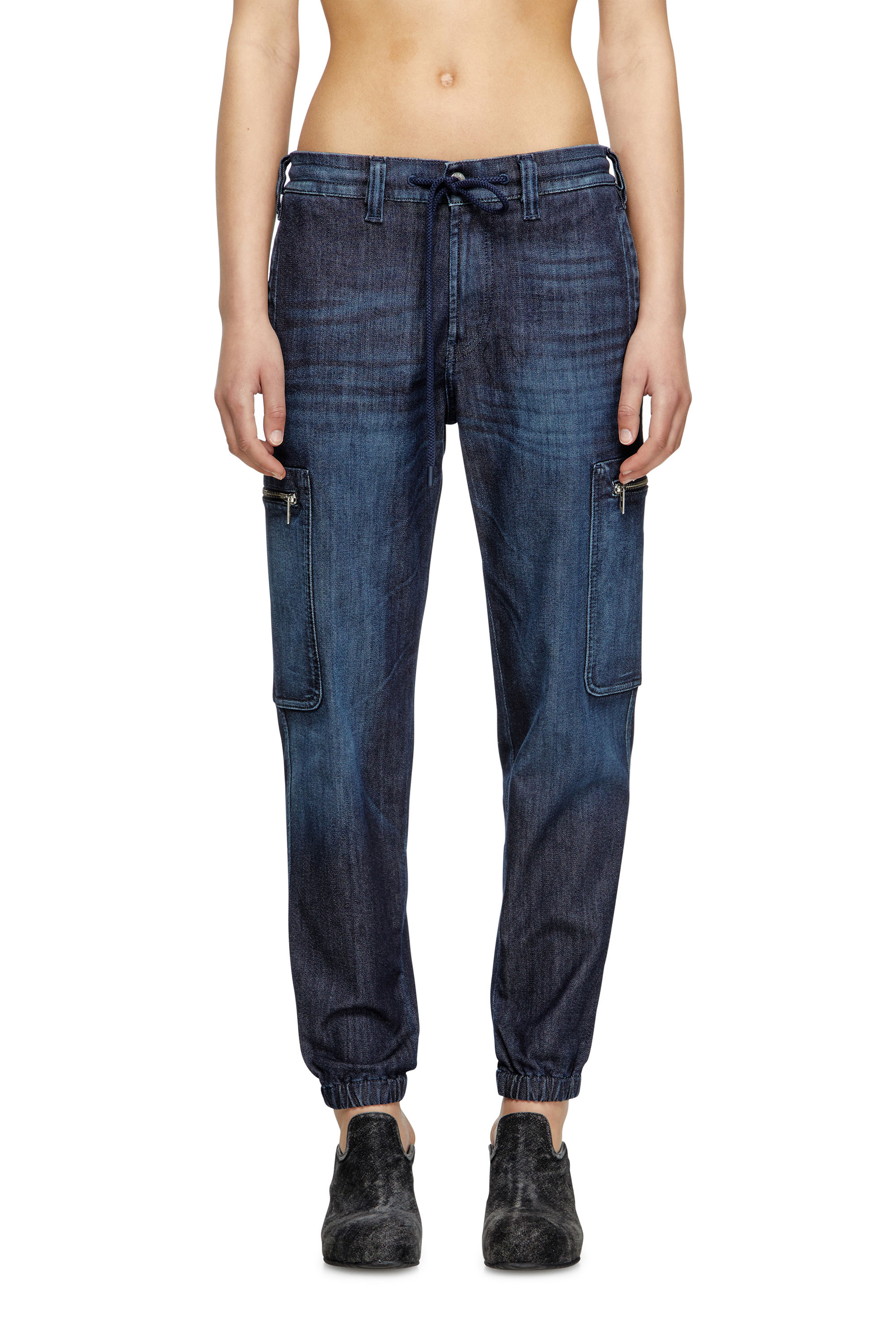 Diesel - Slim D-Lab JoggJeans® 09L11 Unisex, Blu Scuro - Image 1