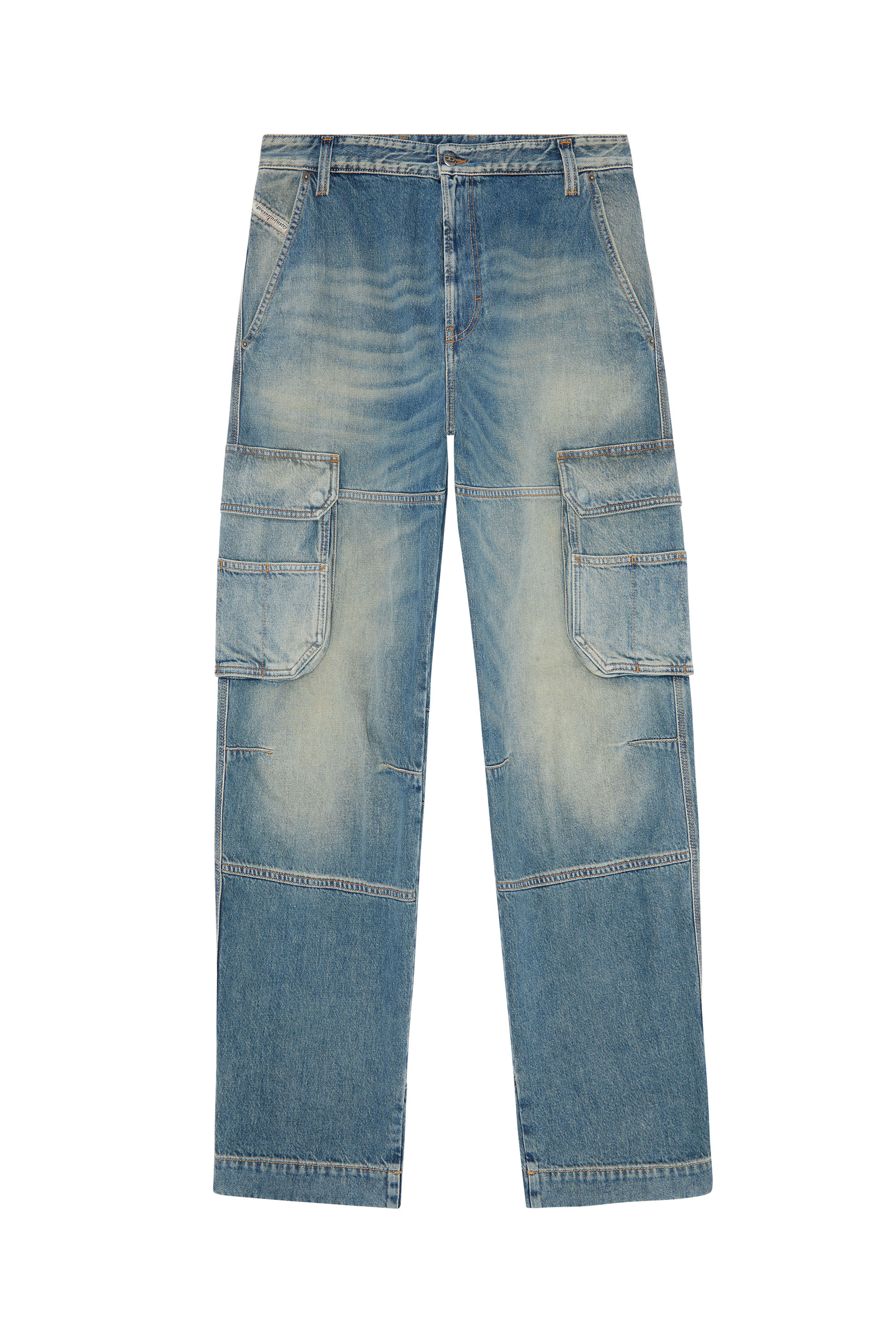Diesel - Straight Jeans D-Fish 09J83, Blu Chiaro - Image 1