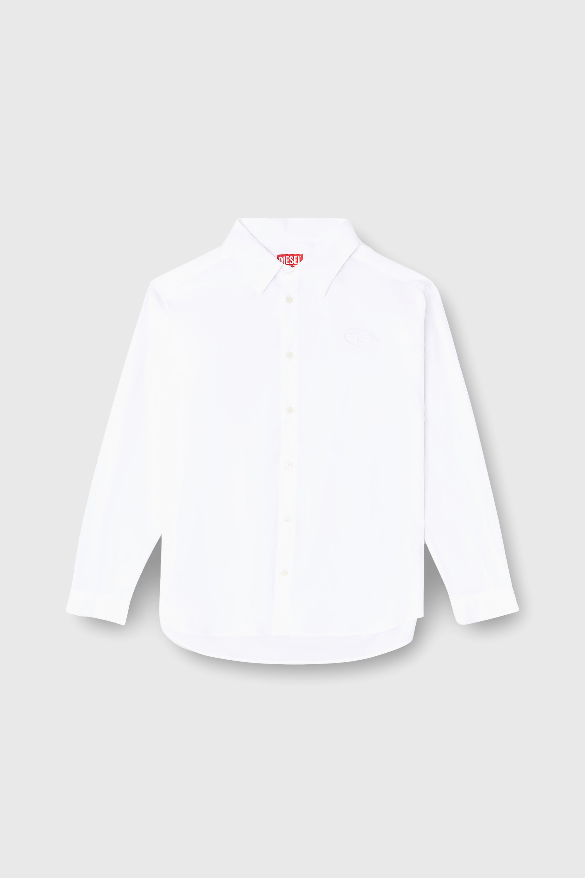 Diesel - S-SIMPLY-GSBH, Chemise en popeline extensible avec broderie Homme in Blanc - 2