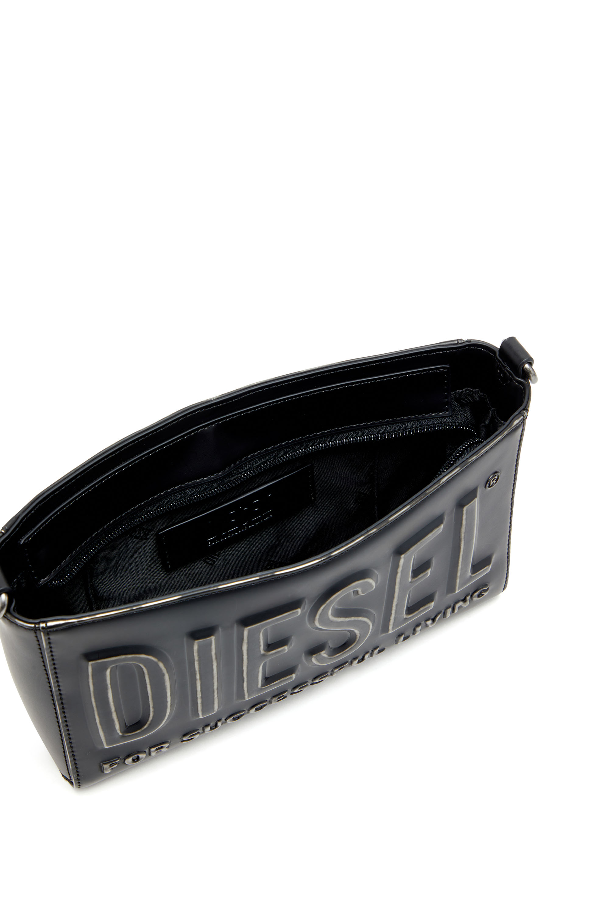 Diesel - DSL 3D CAMERA BAG X, Dsl 3D-Sac caméra en PU brossé Homme in Noir - 4