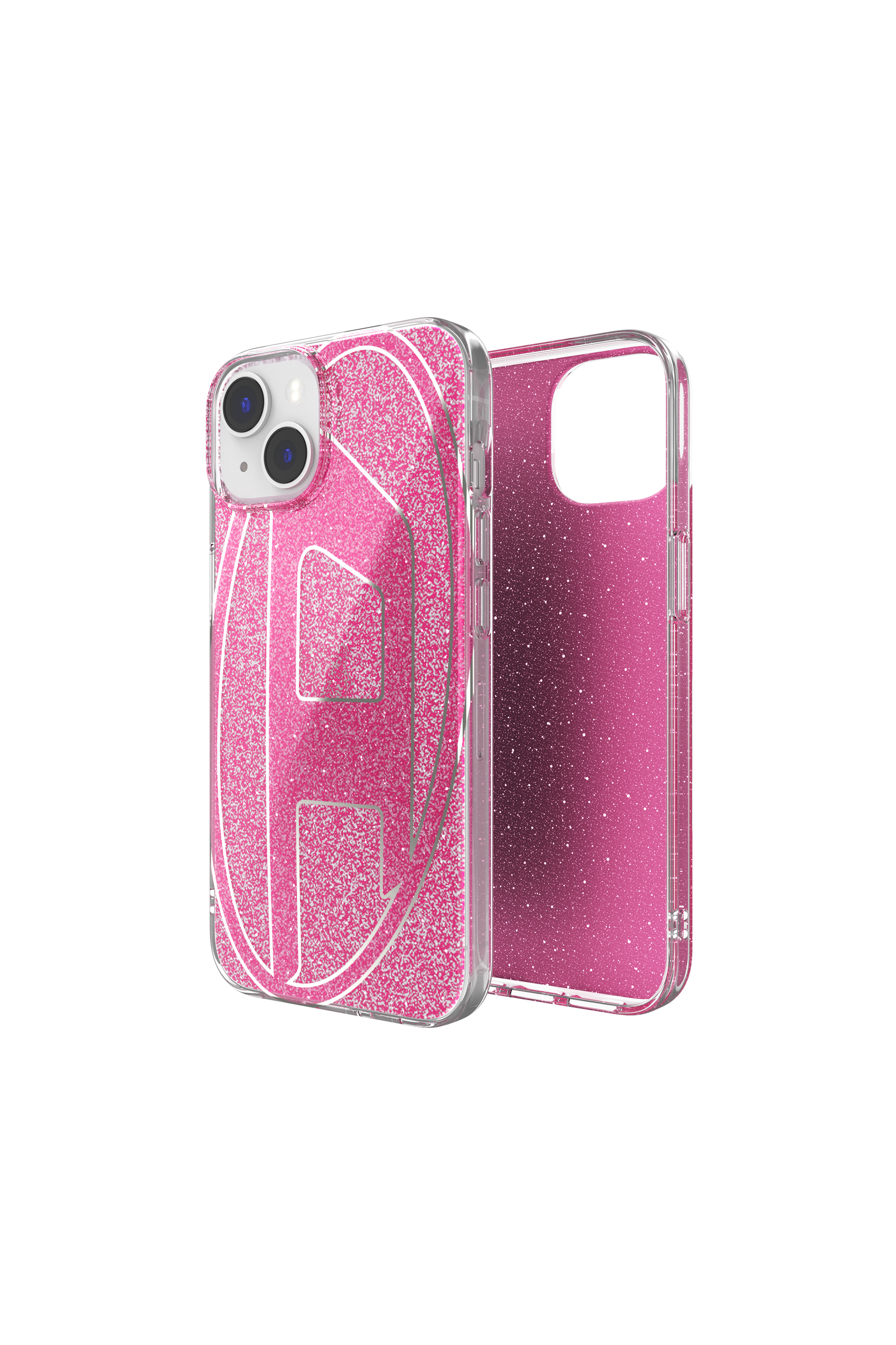 Diesel - 60034 AOP CASE, Unisex Glitter Case für iP 13/ 14 in Rosa - Image 1