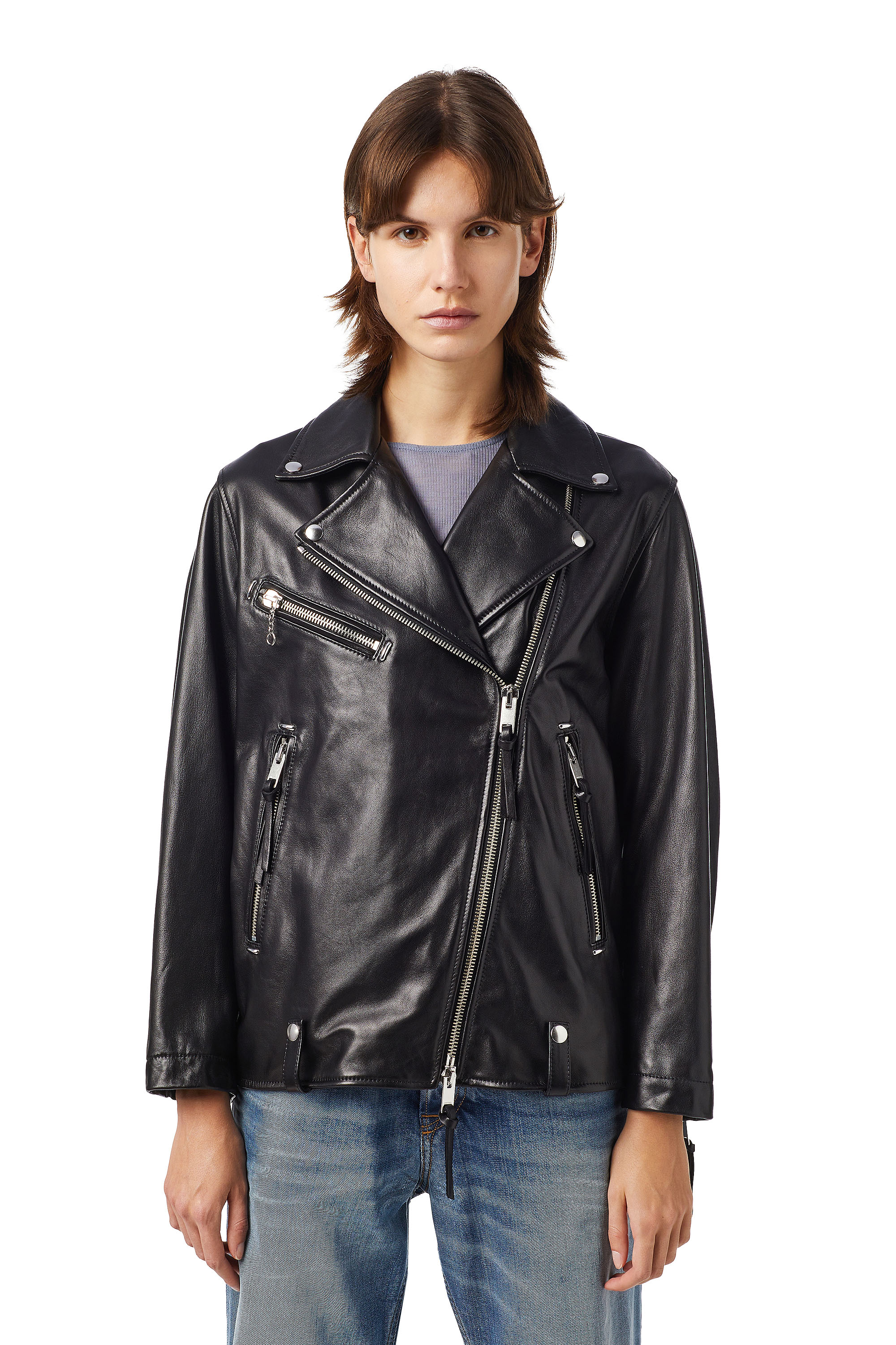 L-EDMEA-A, Noir - Vestes de cuir