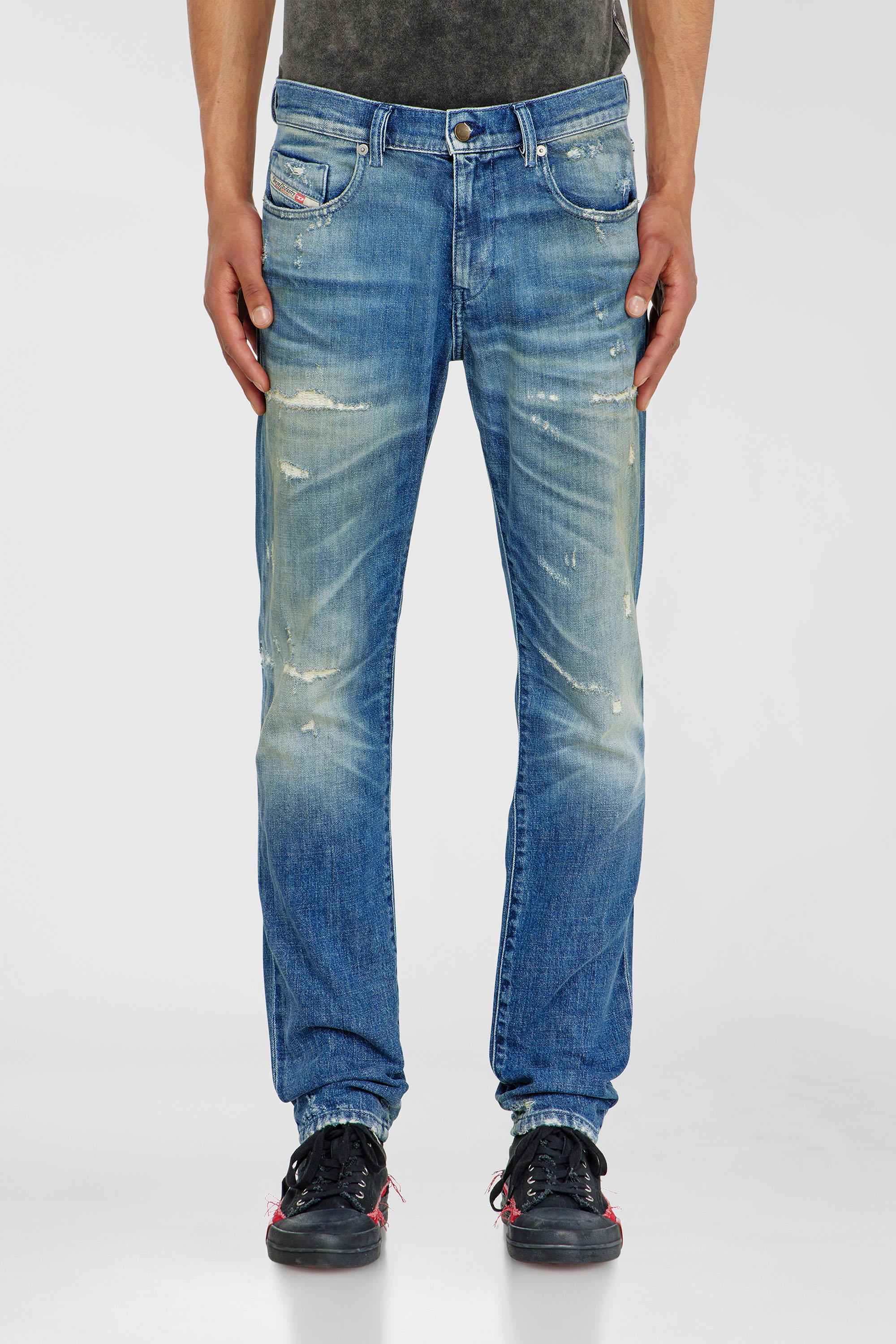 Diesel - Herren Slim Jeans 2019 D-Strukt 007EN, Mittelblau - 1