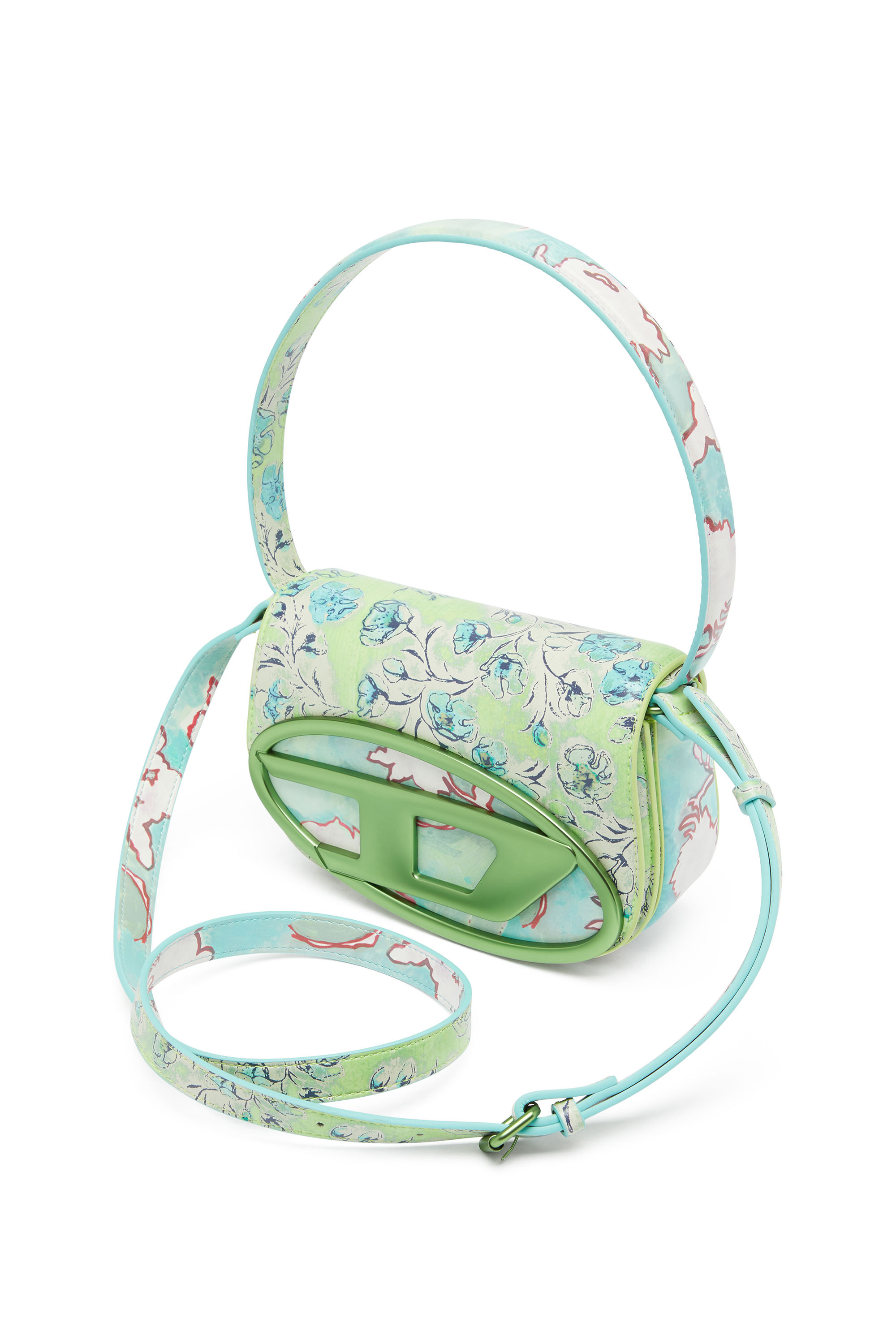 Diesel - 1DR, 1DR-Borsa iconica con stampa floreale Donna in Verde - 5